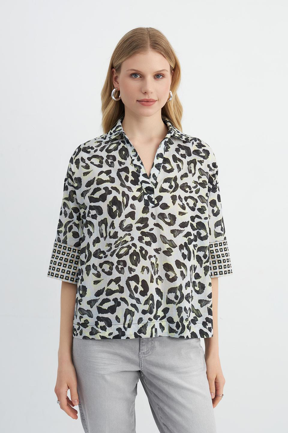 Блуза Catnoir с леопардовым принтом