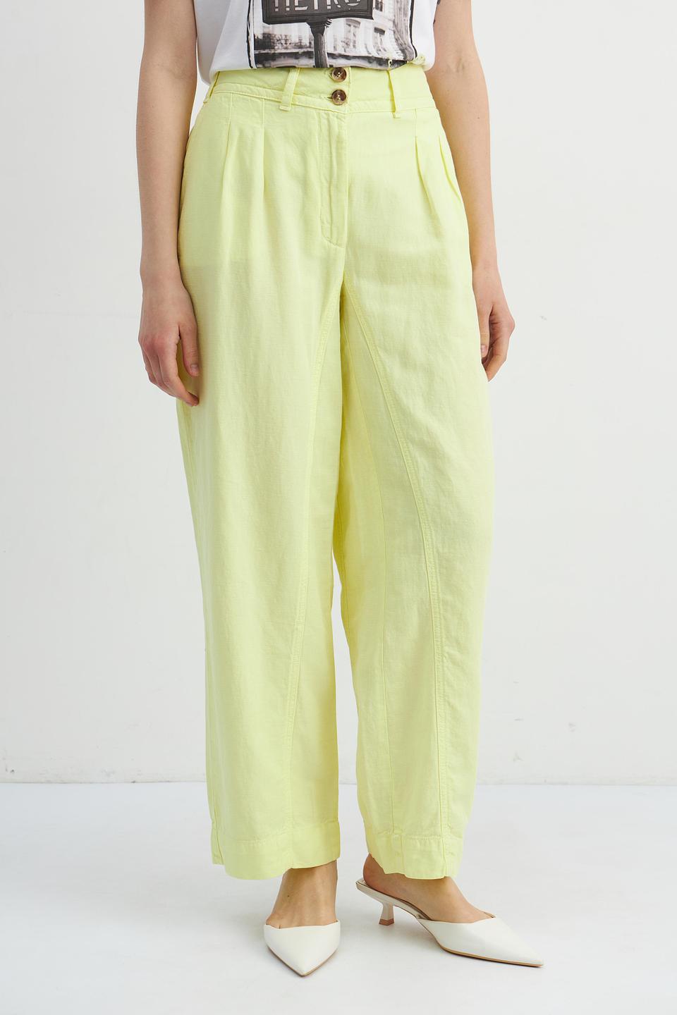 Брюки Catnoir широкие лайм