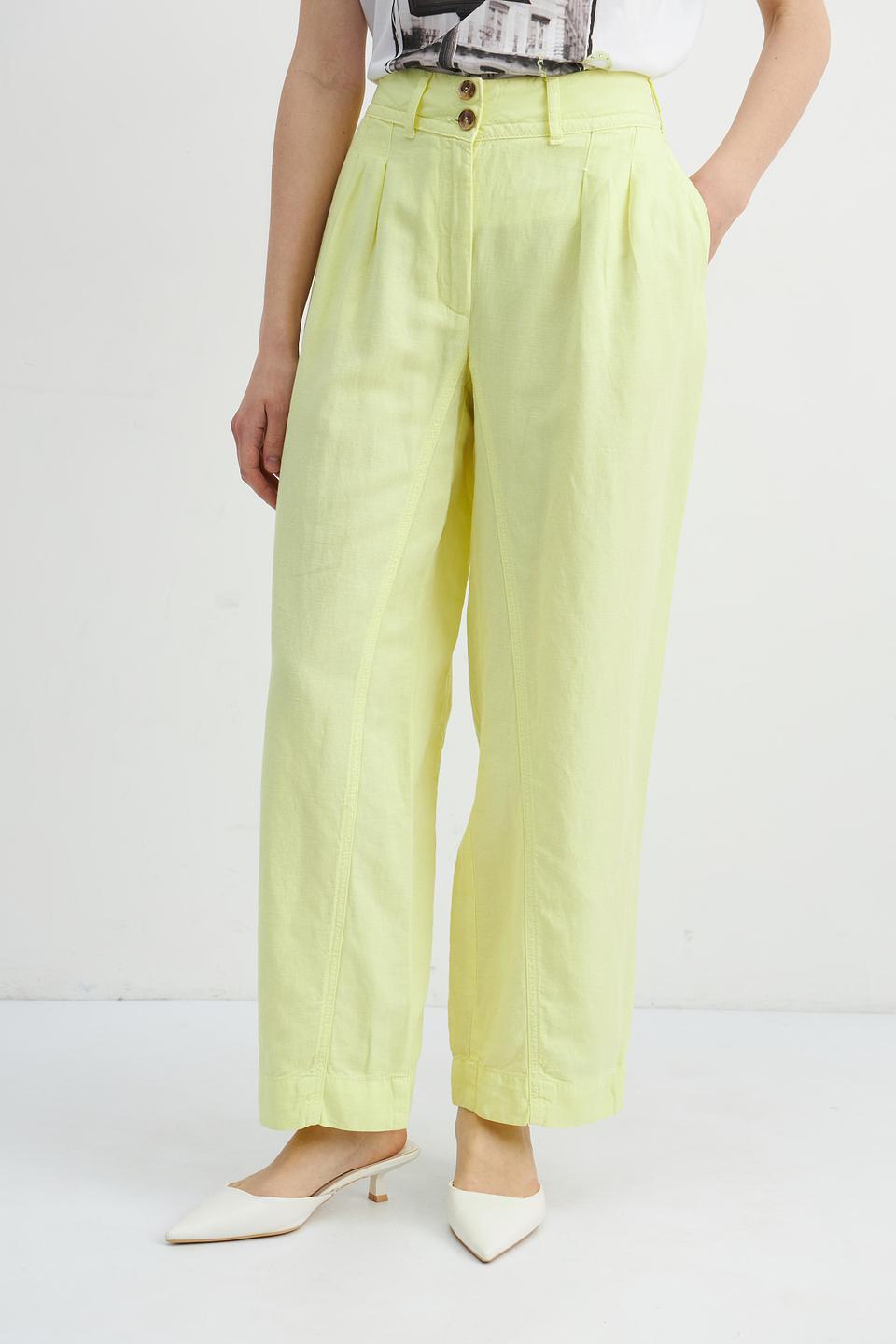 Брюки Catnoir широкие лайм
