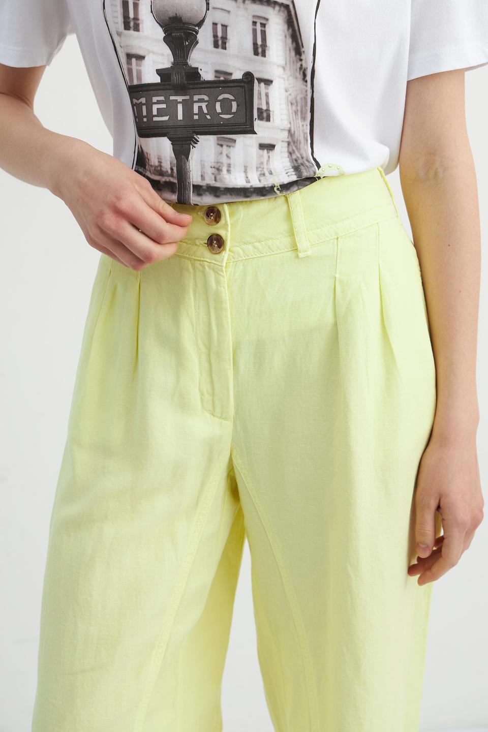 Брюки Catnoir широкие лайм