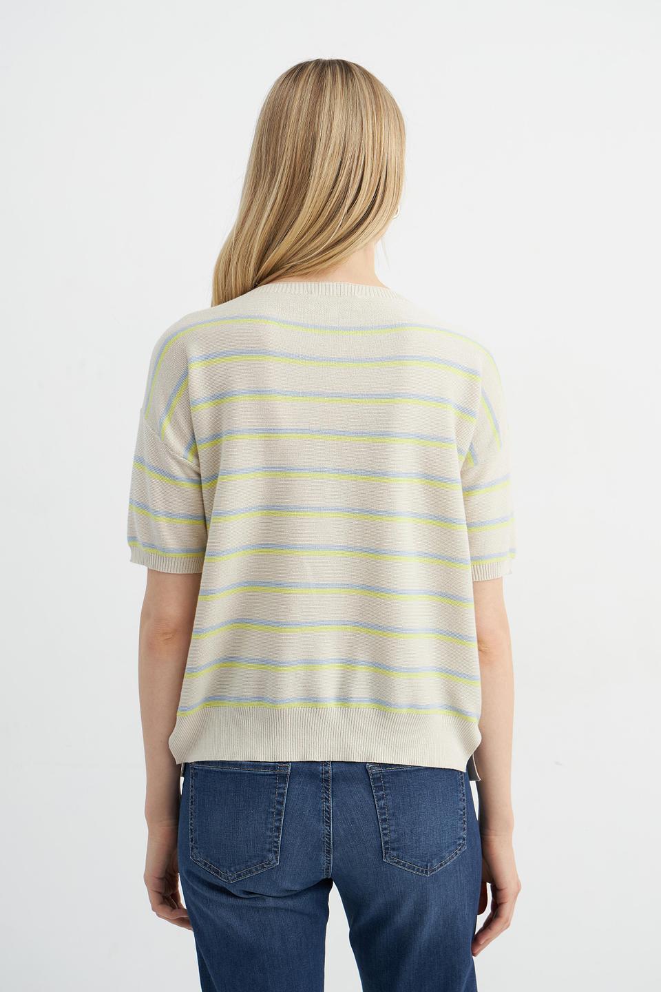 Пуловер Catnoir в полоску бежевый