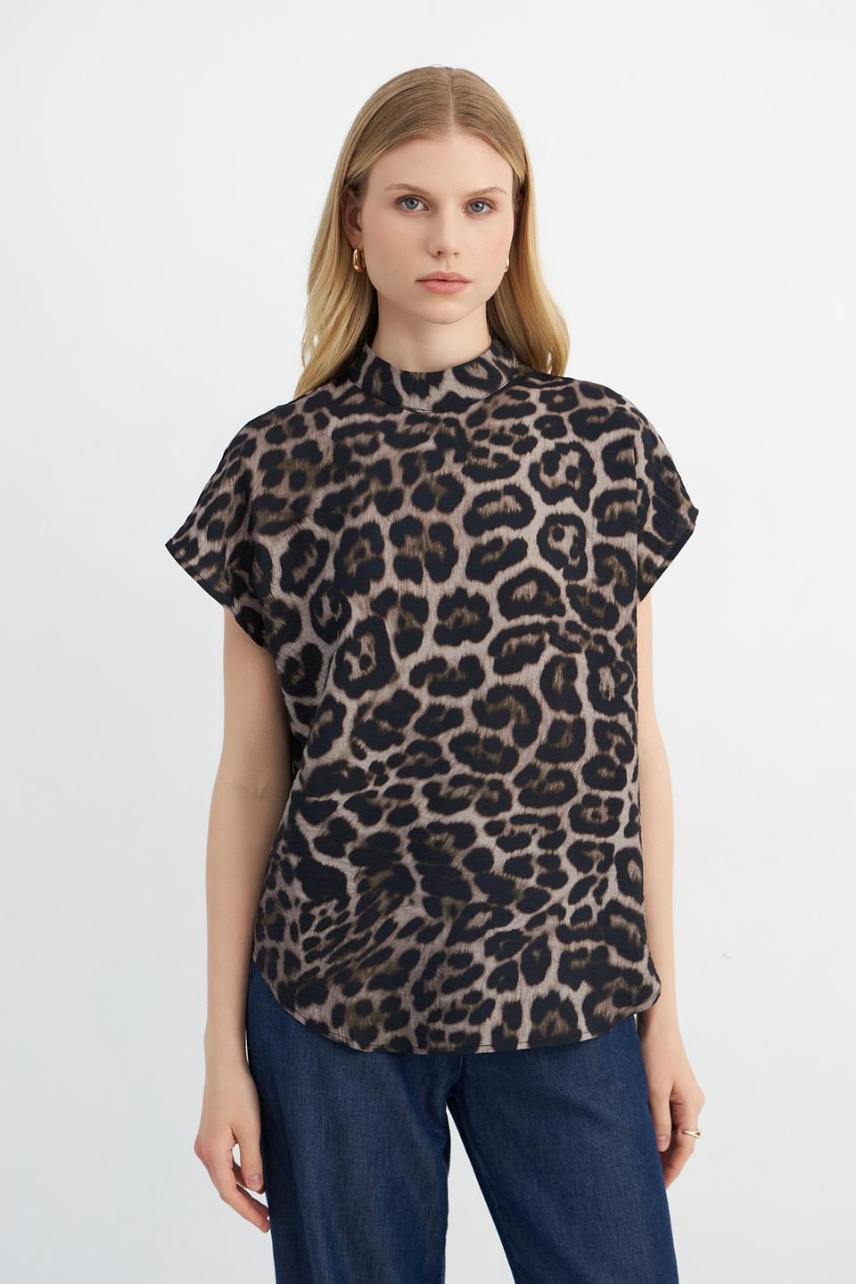 Блуза Catnoir с леопардовым принтом