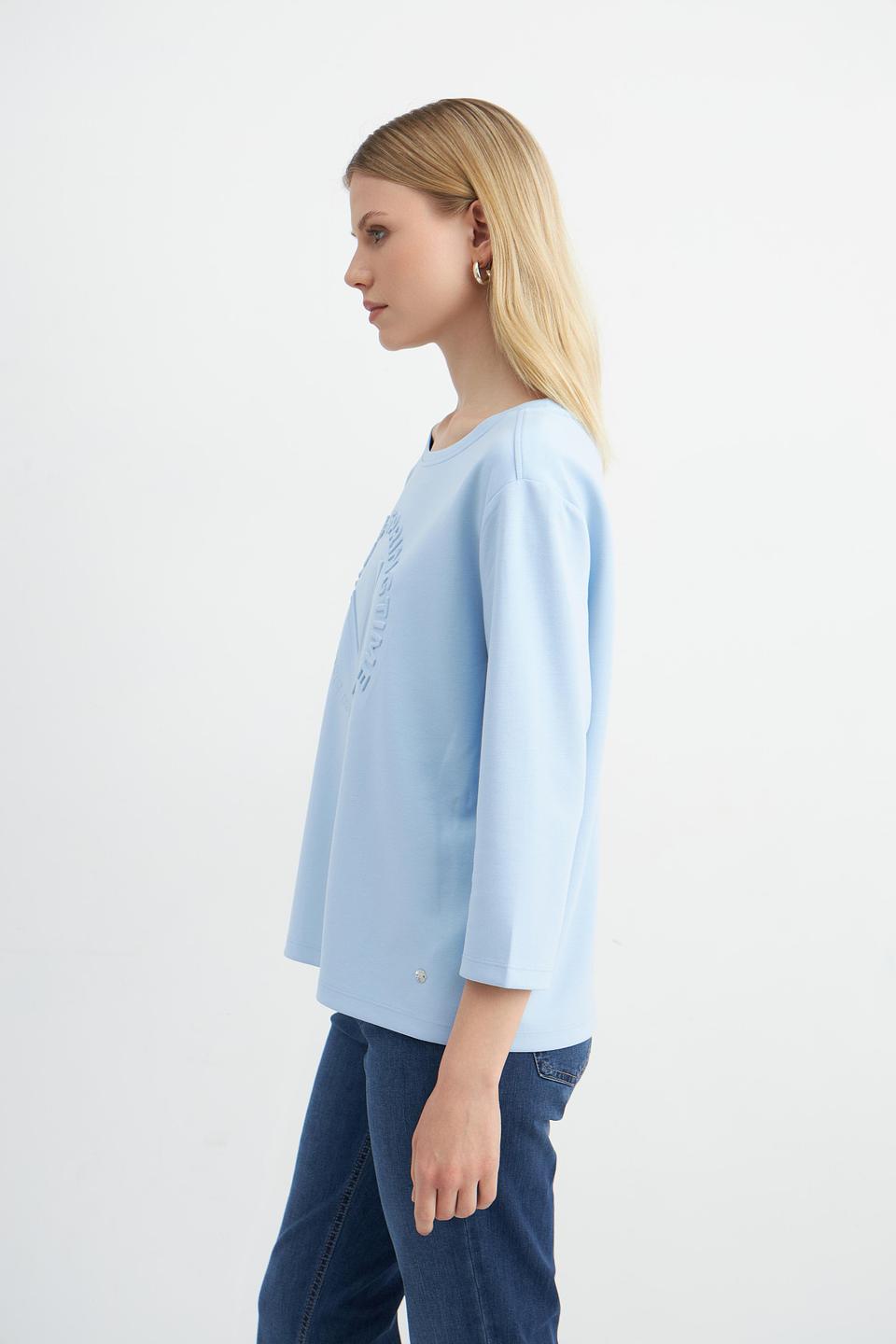 Пуловер Monari светло-голубой с логотипом