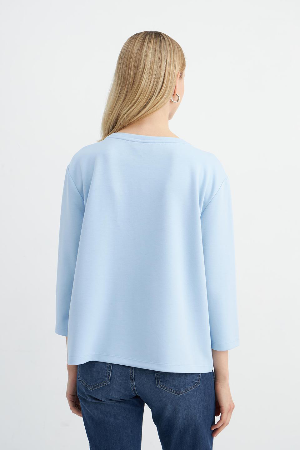 Пуловер Monari светло-голубой с логотипом