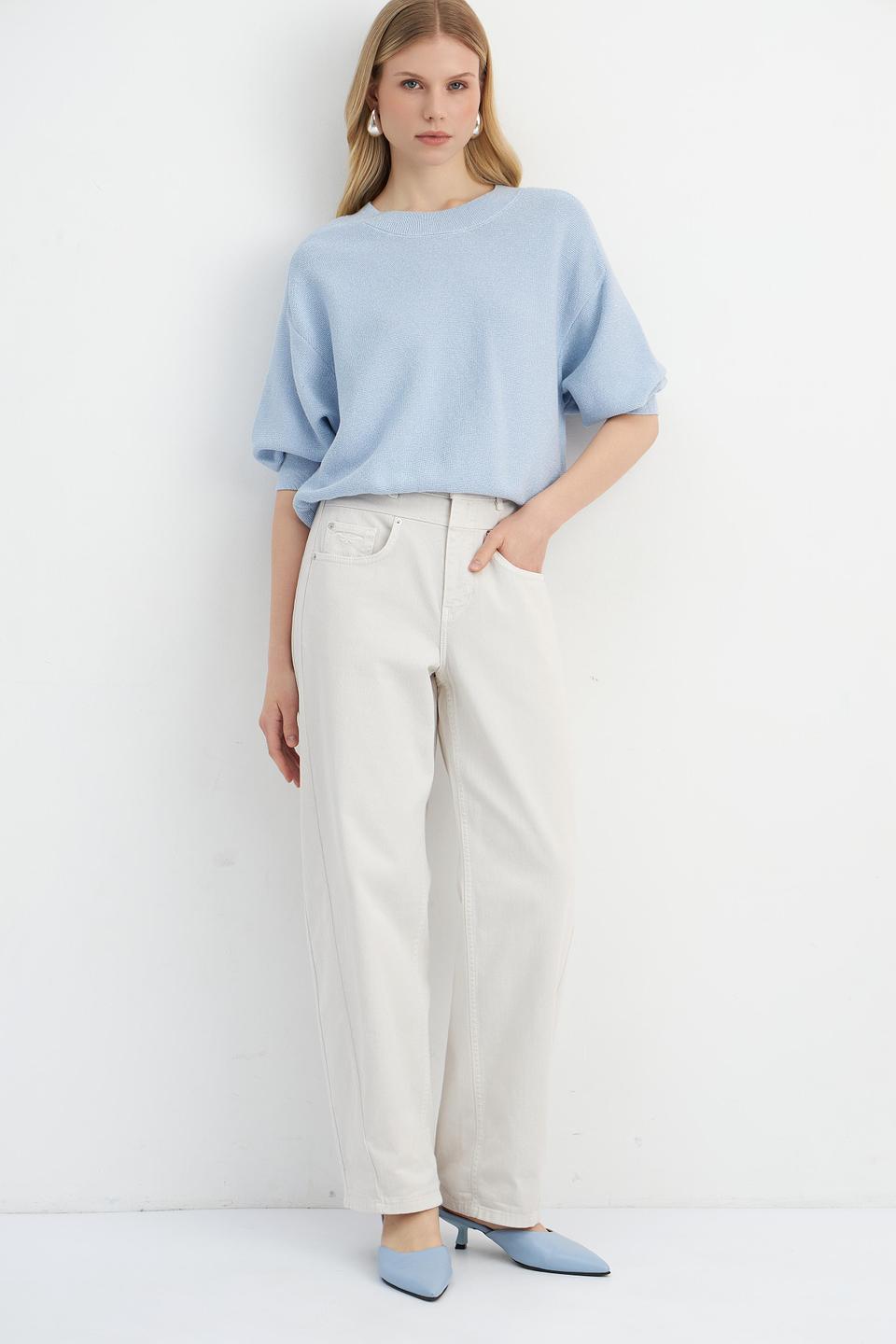 Пуловер Monari голубой с рукавом 3/4