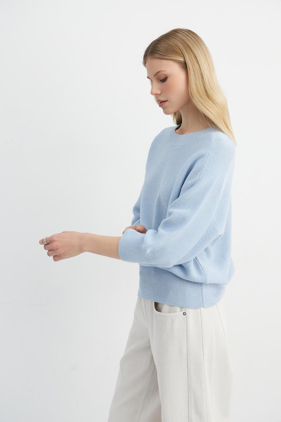 Пуловер Monari голубой с рукавом 3/4