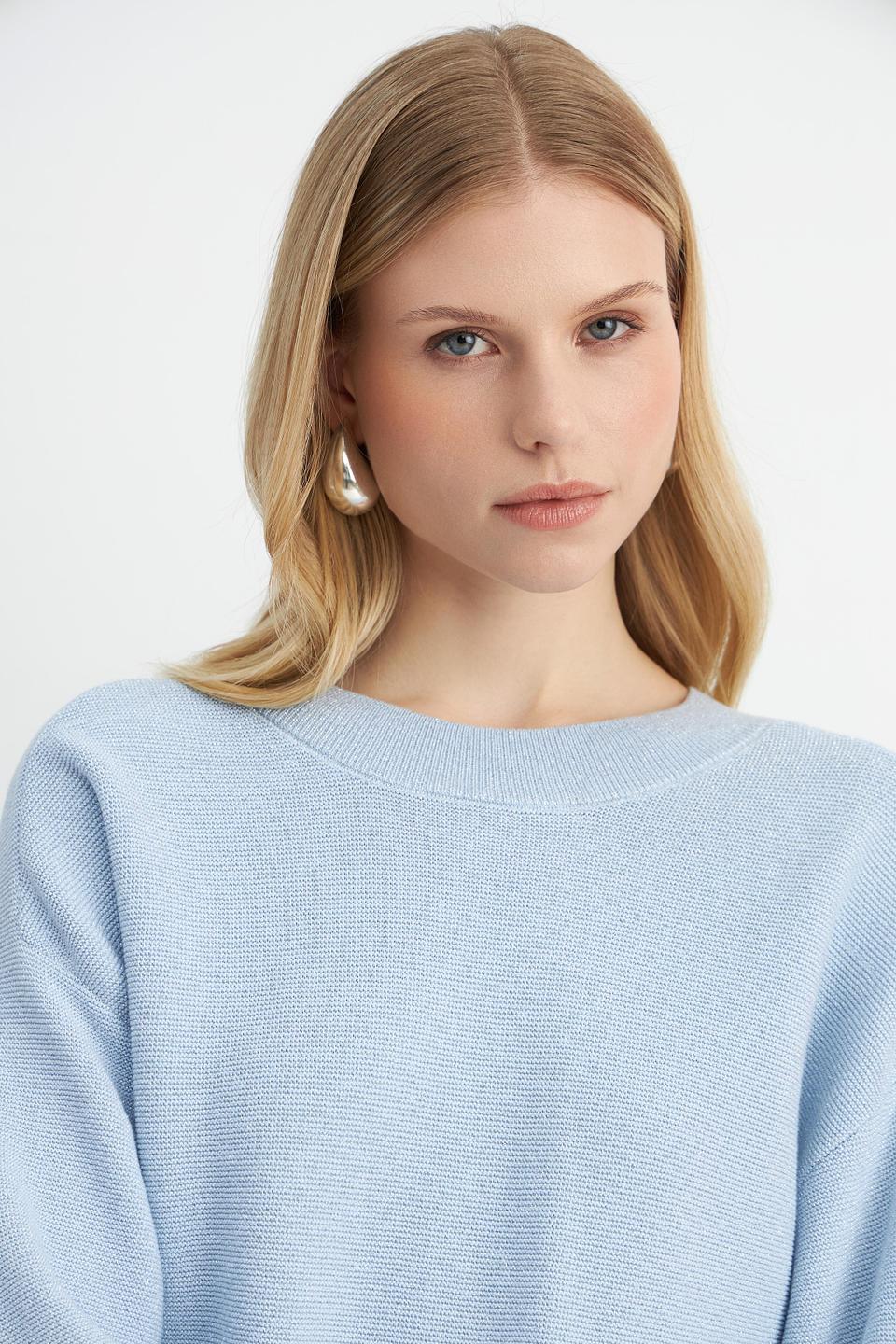Пуловер Monari голубой с рукавом 3/4