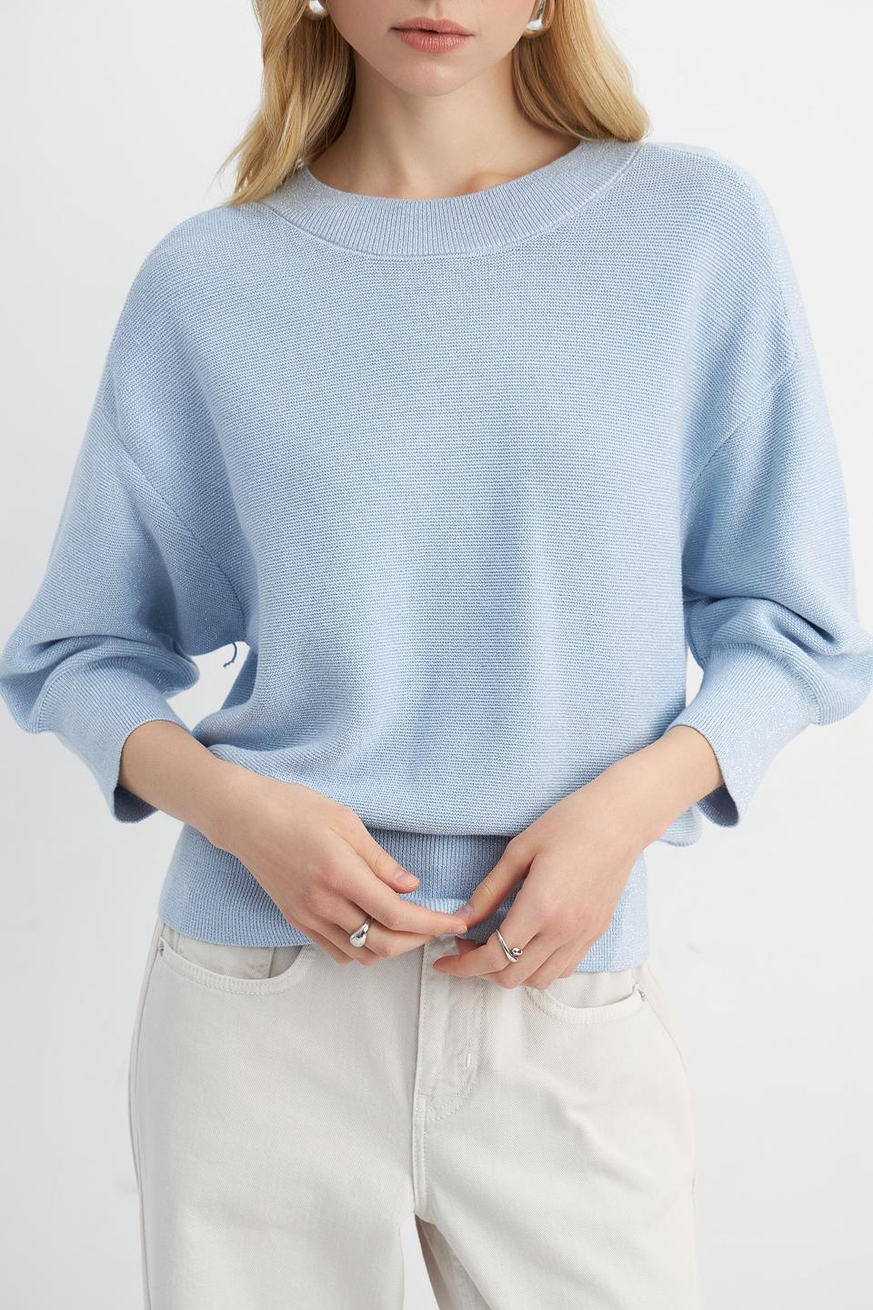 Пуловер Monari голубой с рукавом 3/4