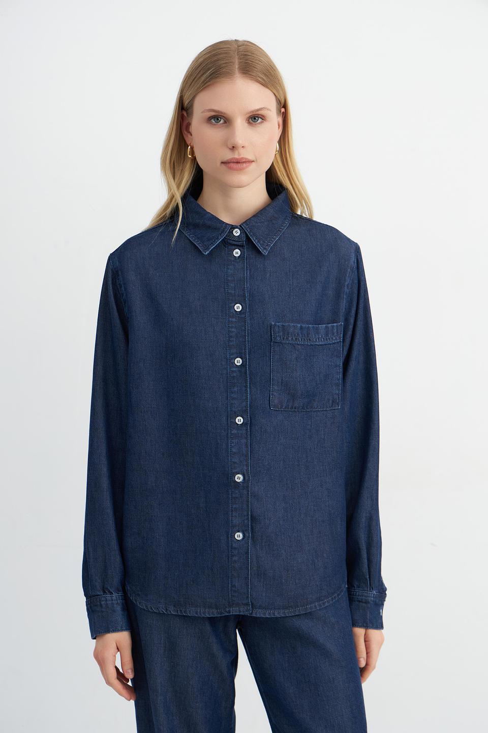 Блуза Angels джинсовая с вышивкой