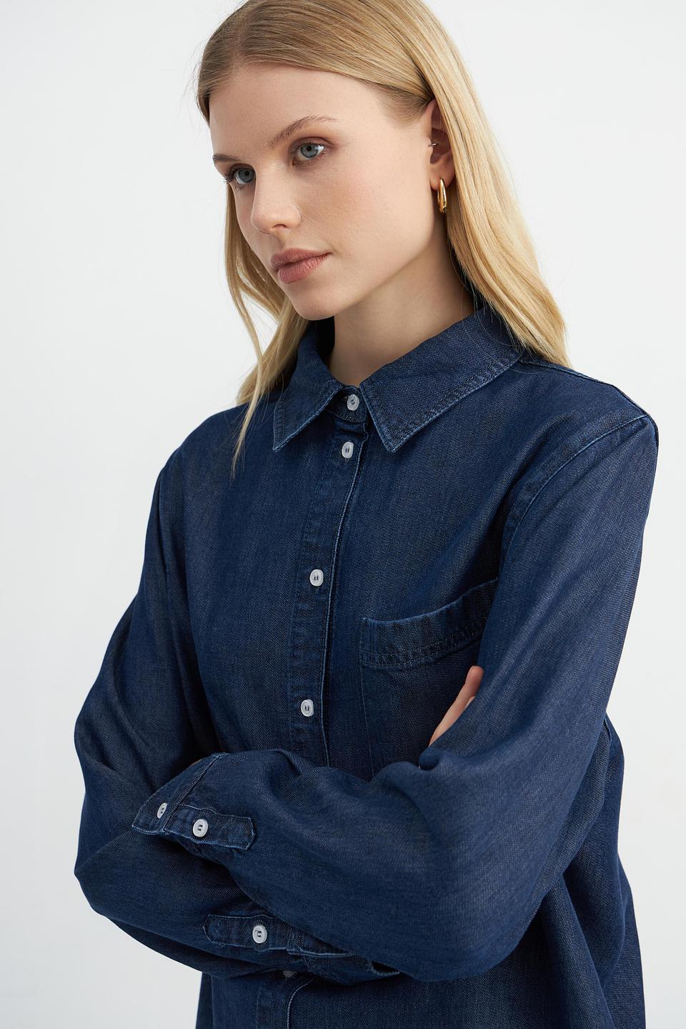 Блуза Angels джинсовая с вышивкой