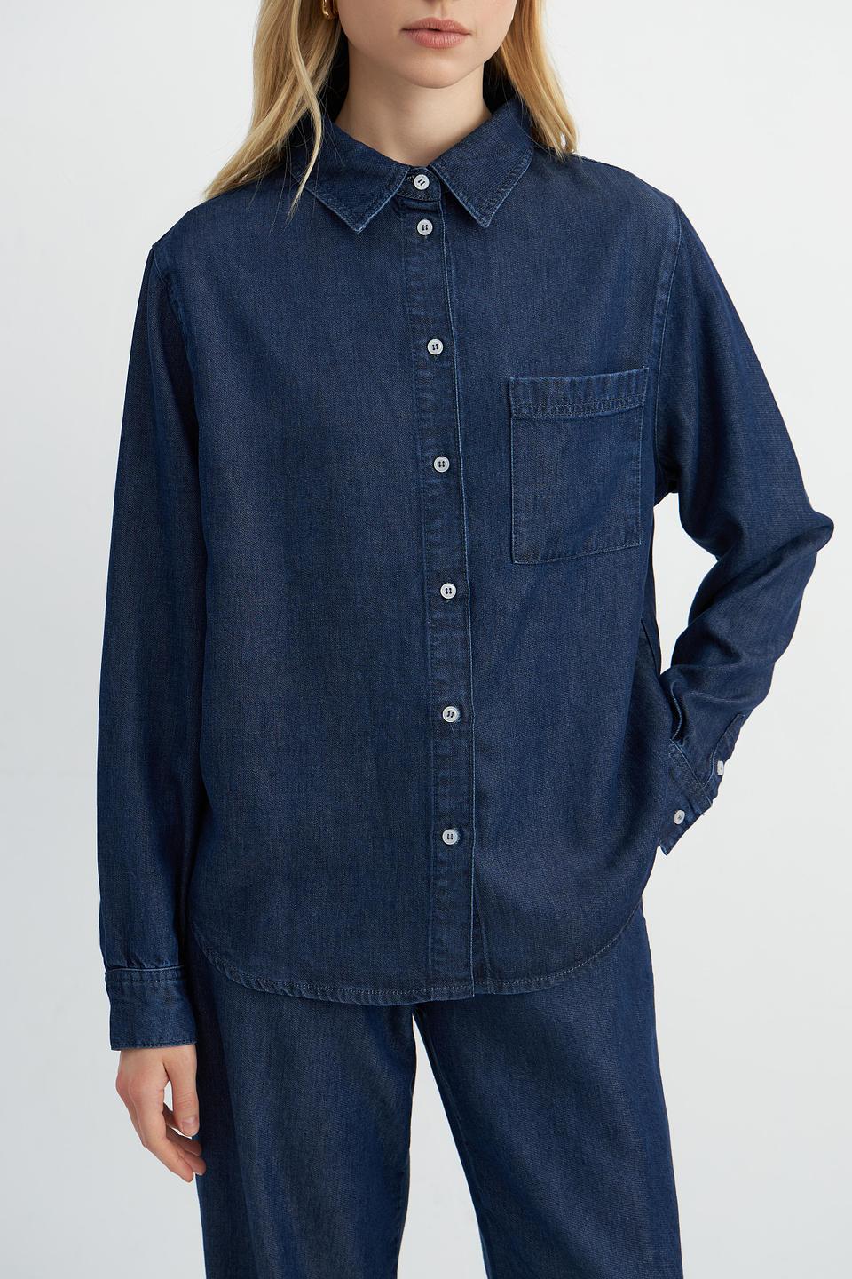 Блуза Angels джинсовая с вышивкой