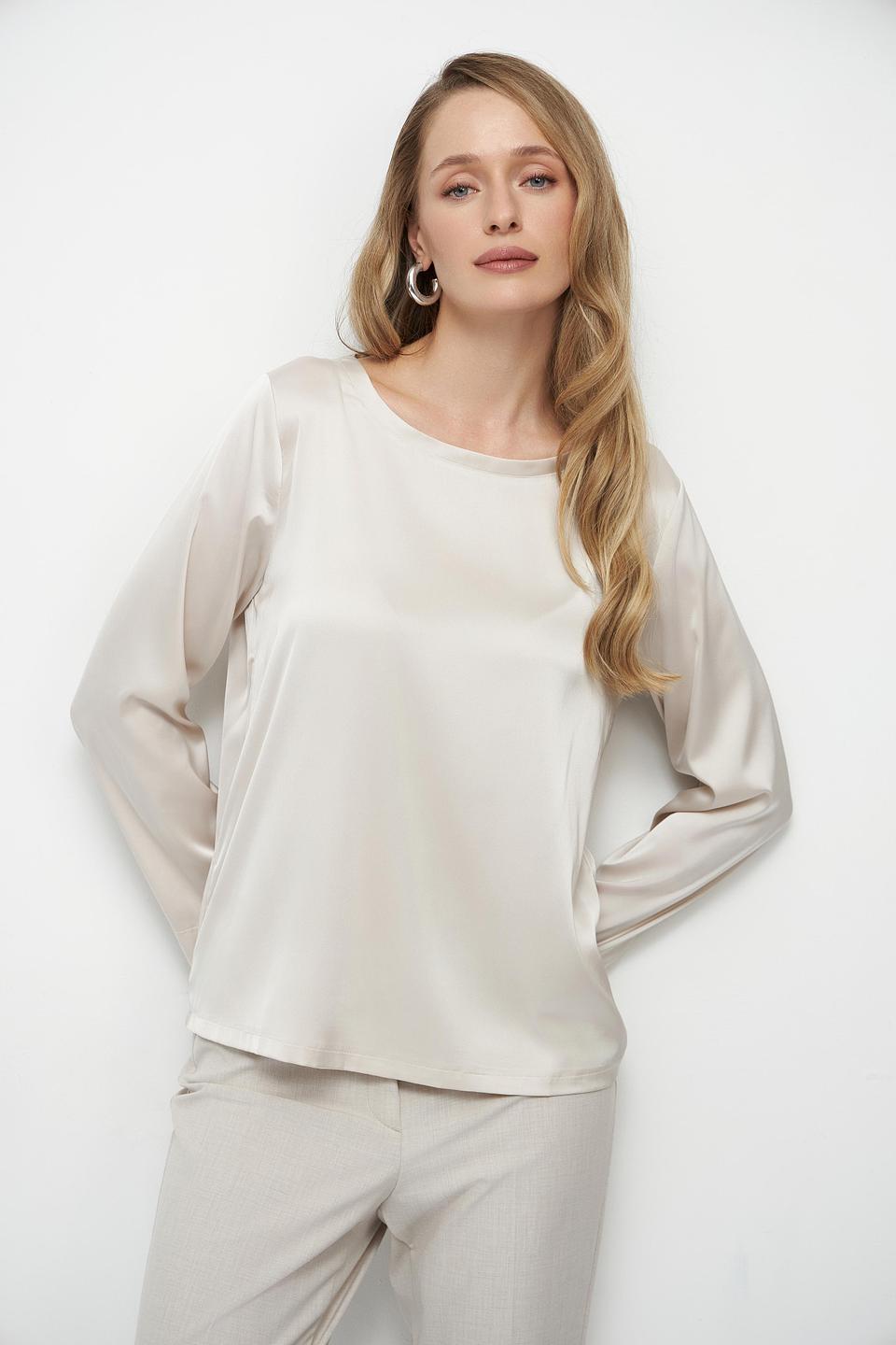 Блуза Betty Barclay бежевая с длинным рукавом