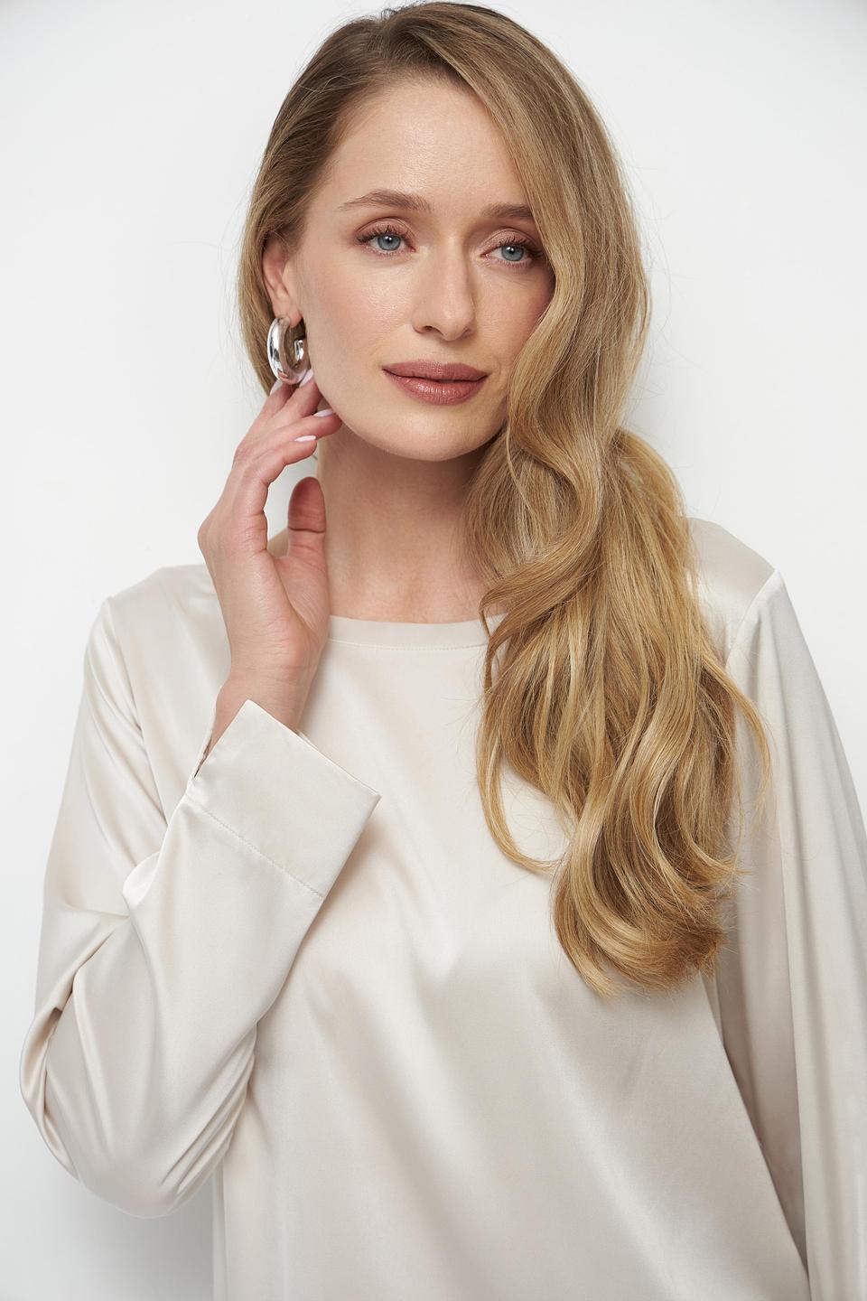 Блуза Betty Barclay бежевая с длинным рукавом