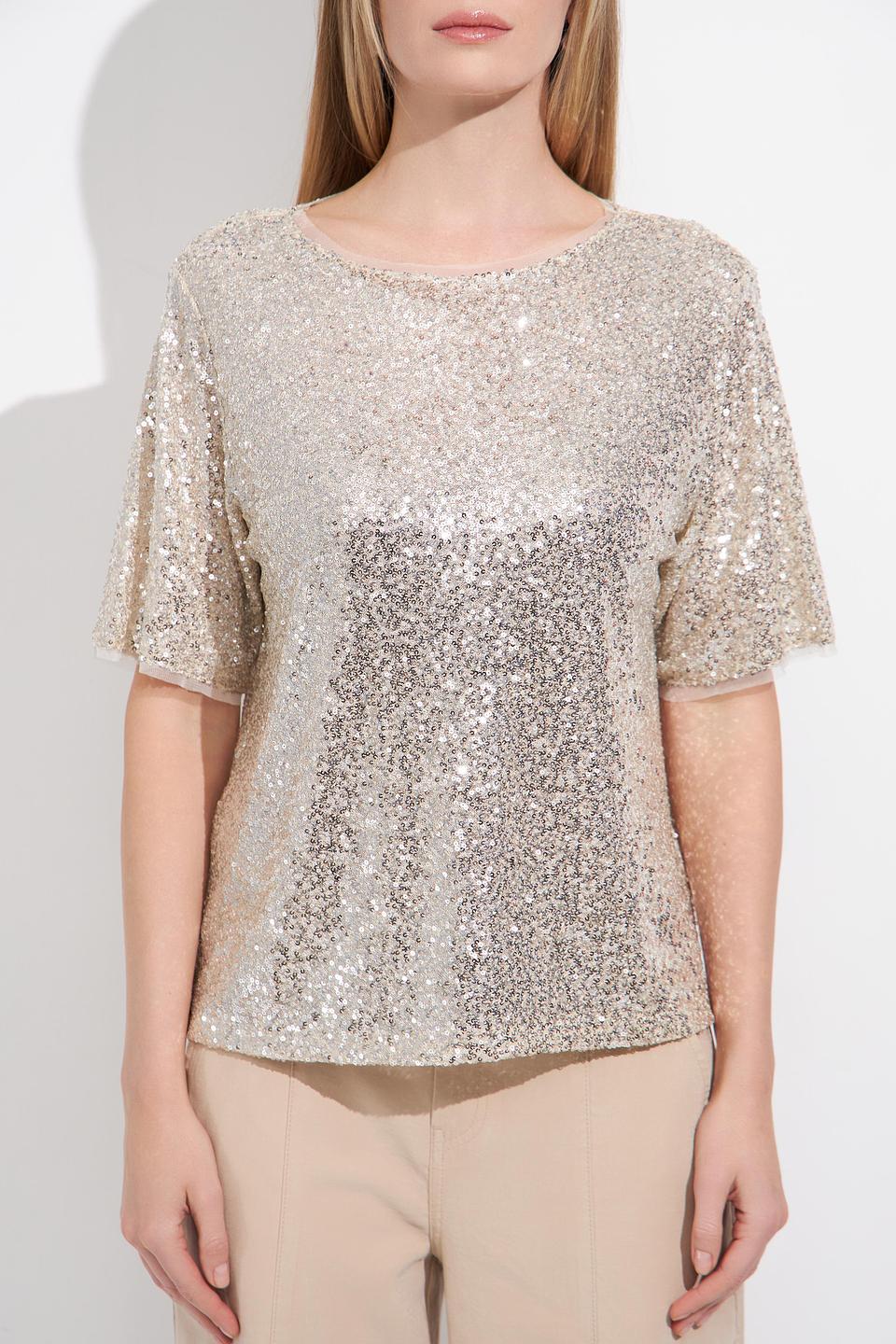 Блуза Monari с пайетками золотистая