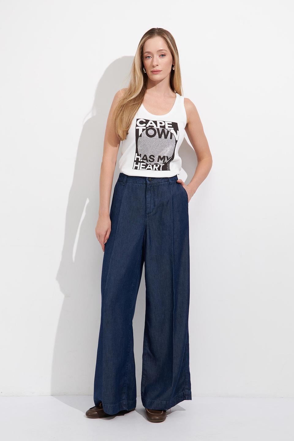 Джинсы клеш Angels с вышивкой