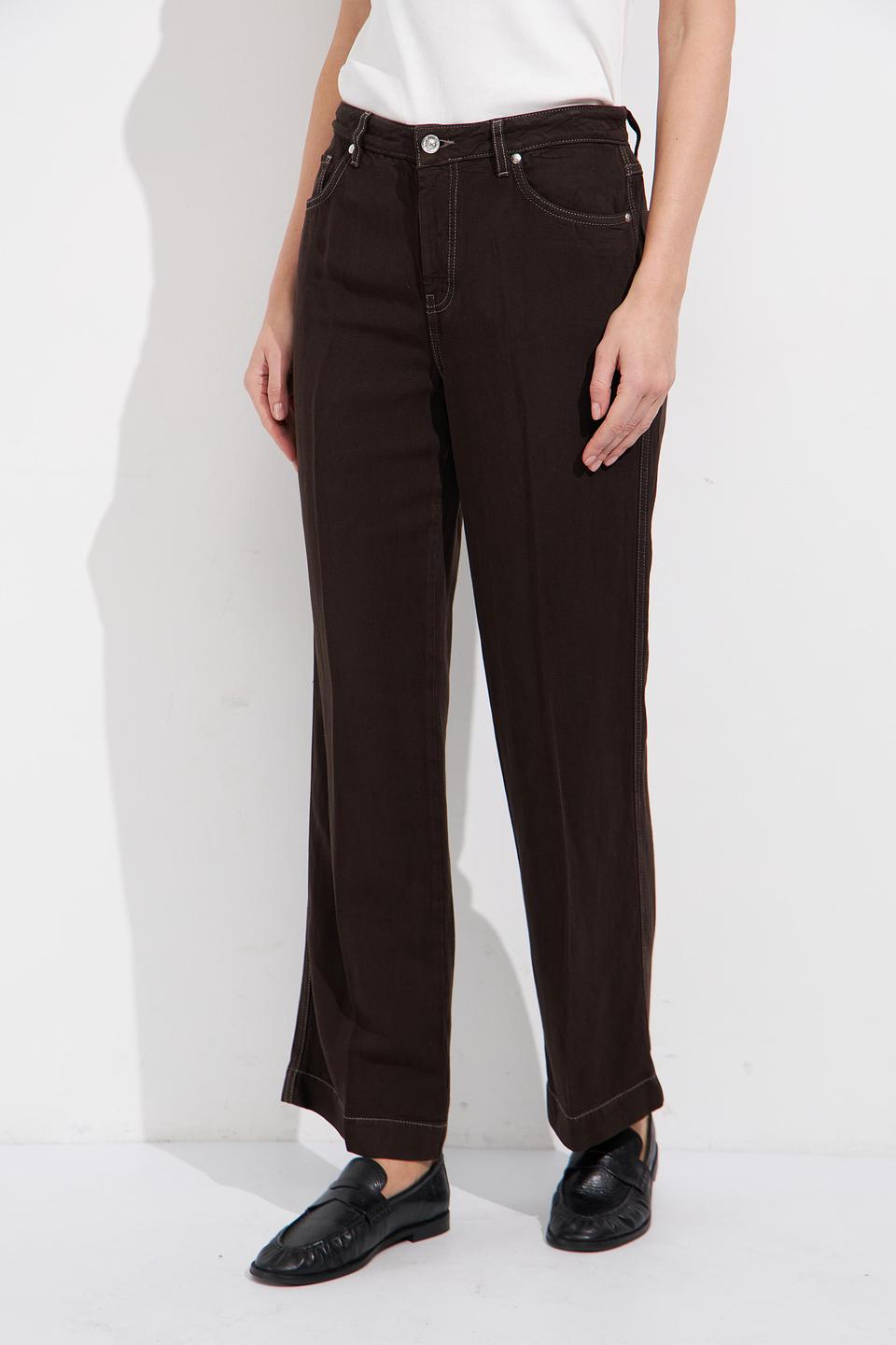 Джинсы Monari коричневые с вышивкой