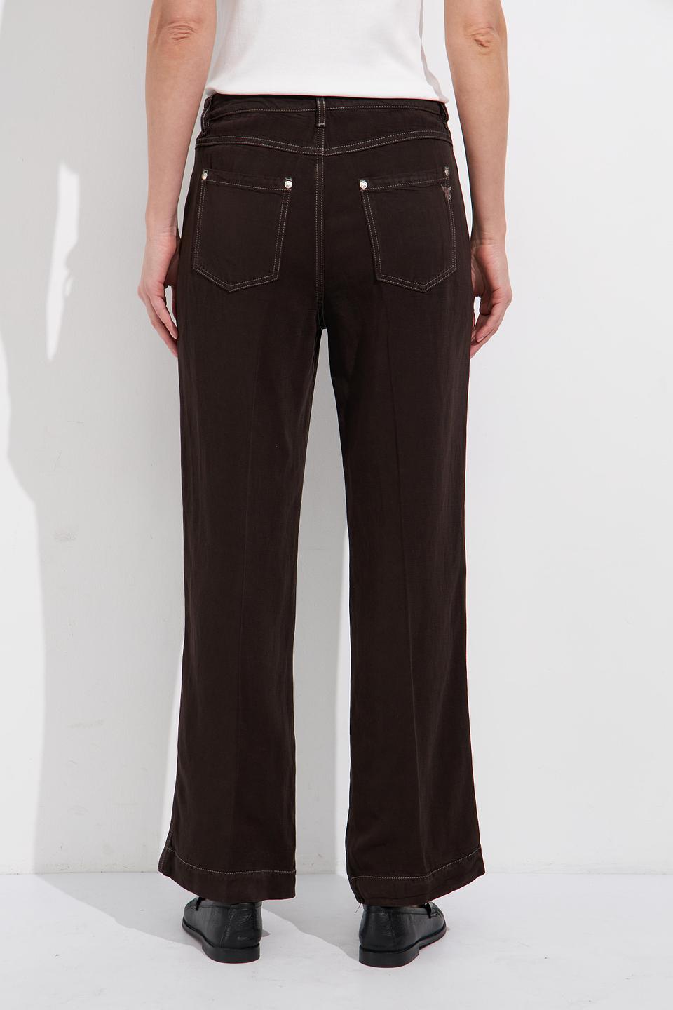 Джинсы Monari коричневые с вышивкой