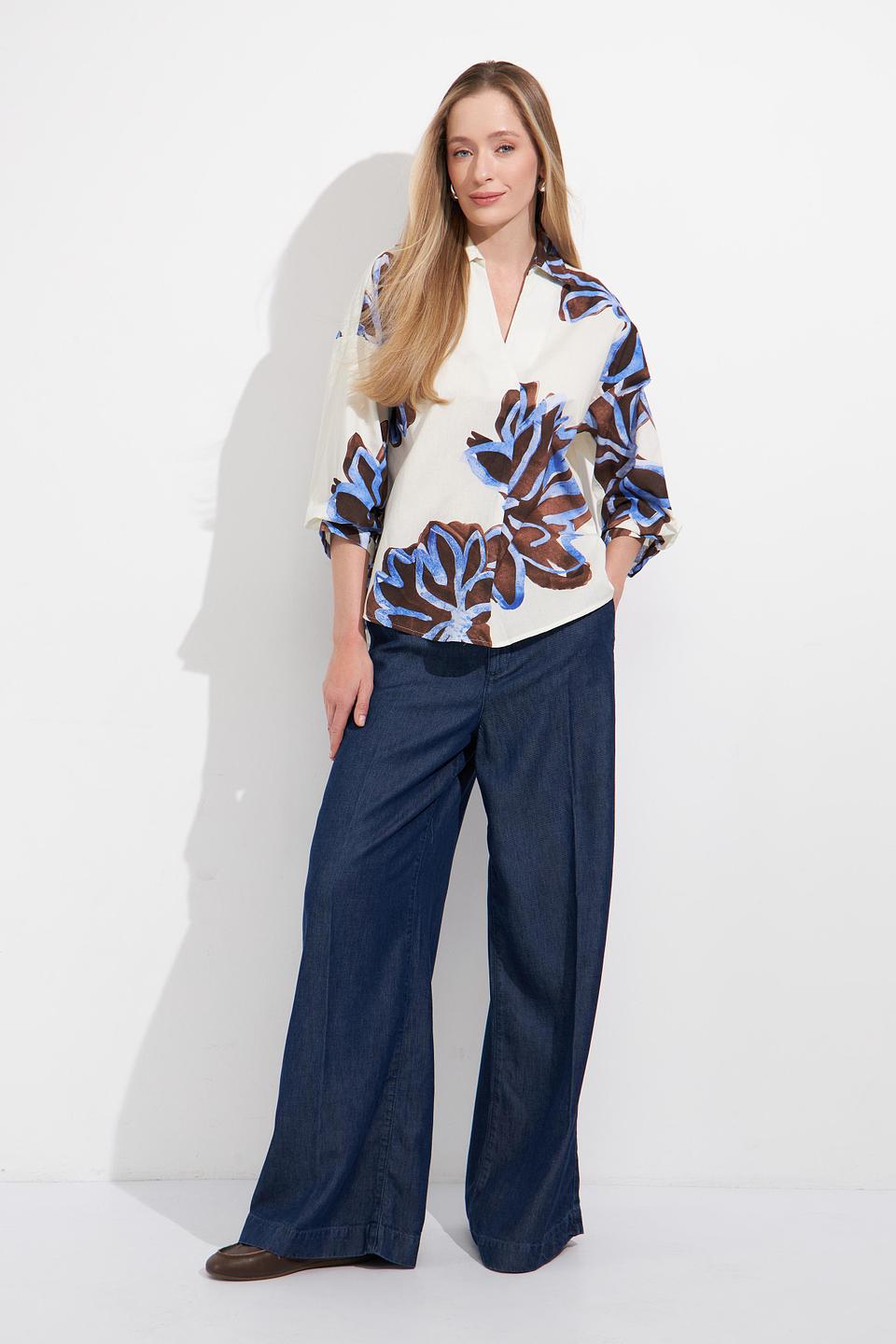 Блуза Lecomte с цветочным принтом