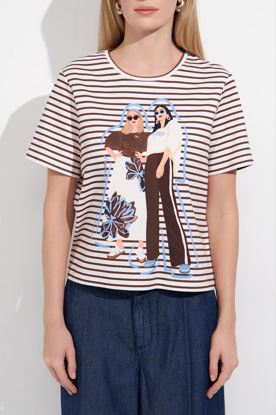 Футболка Lecomte с принтом