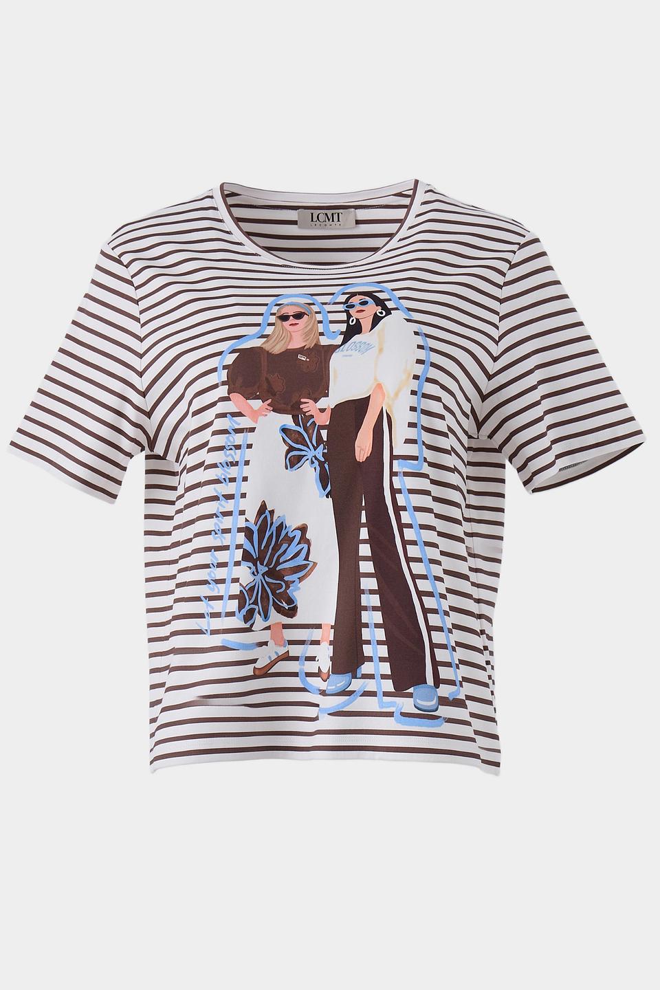 Футболка Lecomte с принтом