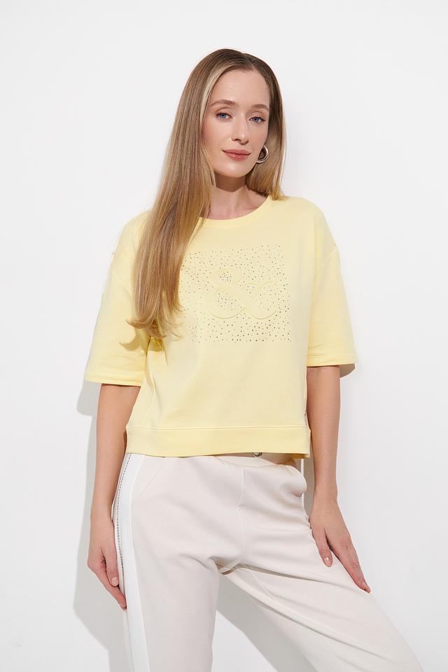 Пуловер Monari с кристаллами, жёлтый