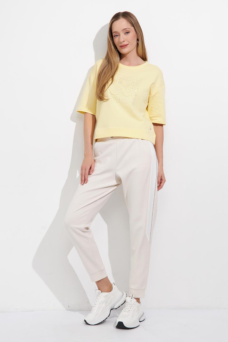 Пуловер Monari с кристаллами, жёлтый