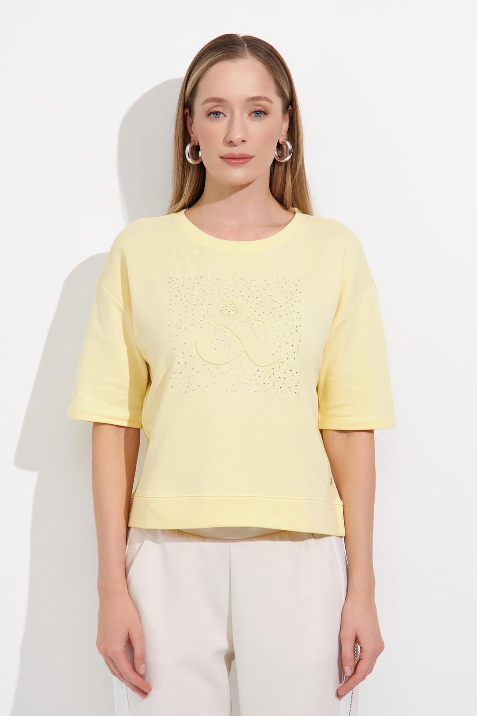 Пуловер Monari с кристаллами, жёлтый