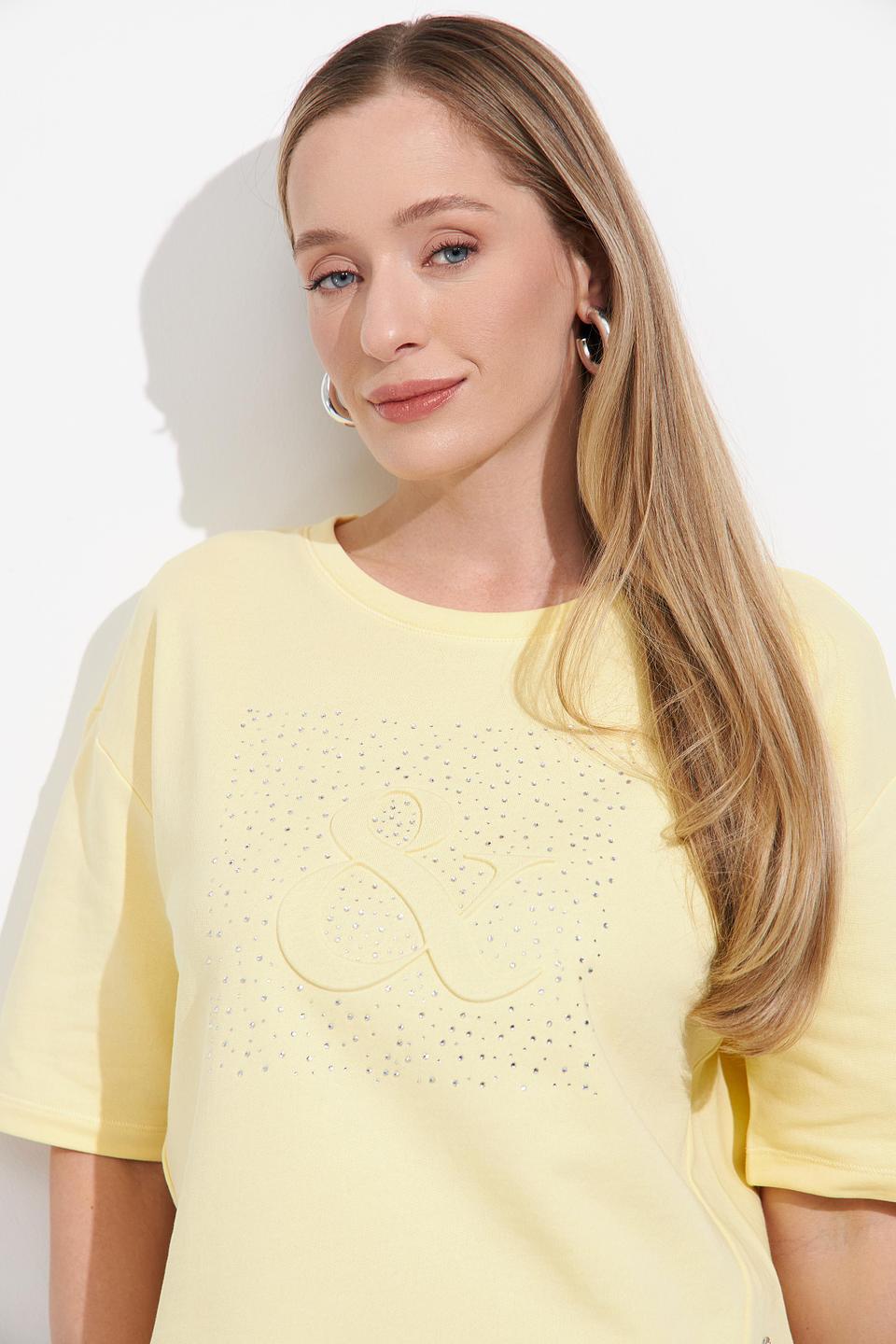 Пуловер Monari с кристаллами, жёлтый