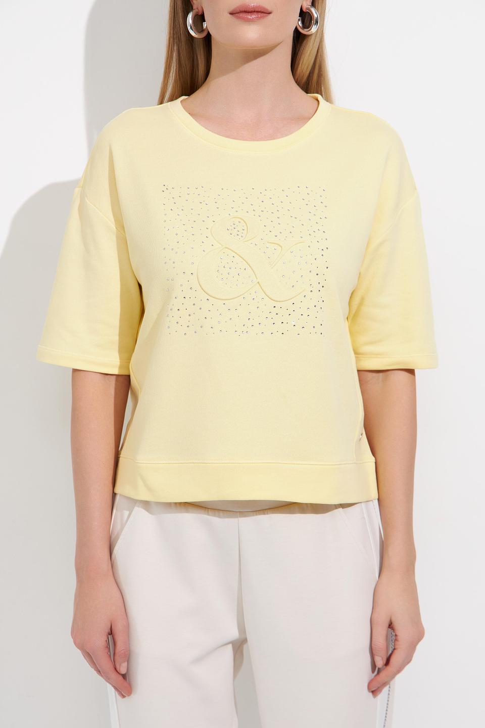 Пуловер Monari с кристаллами, жёлтый