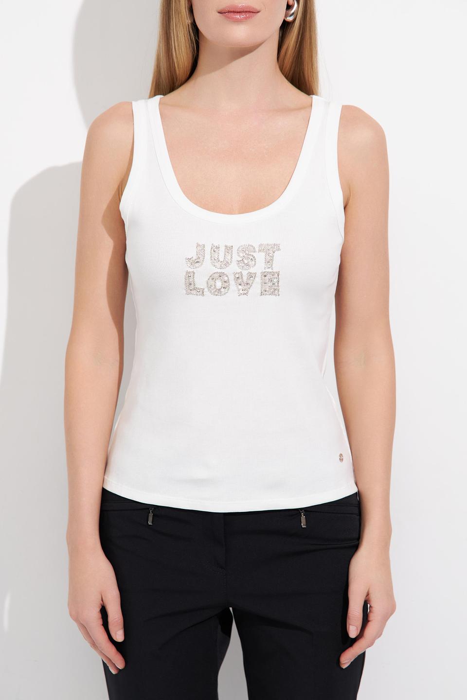 Топ Monari с принтом "Just Love"