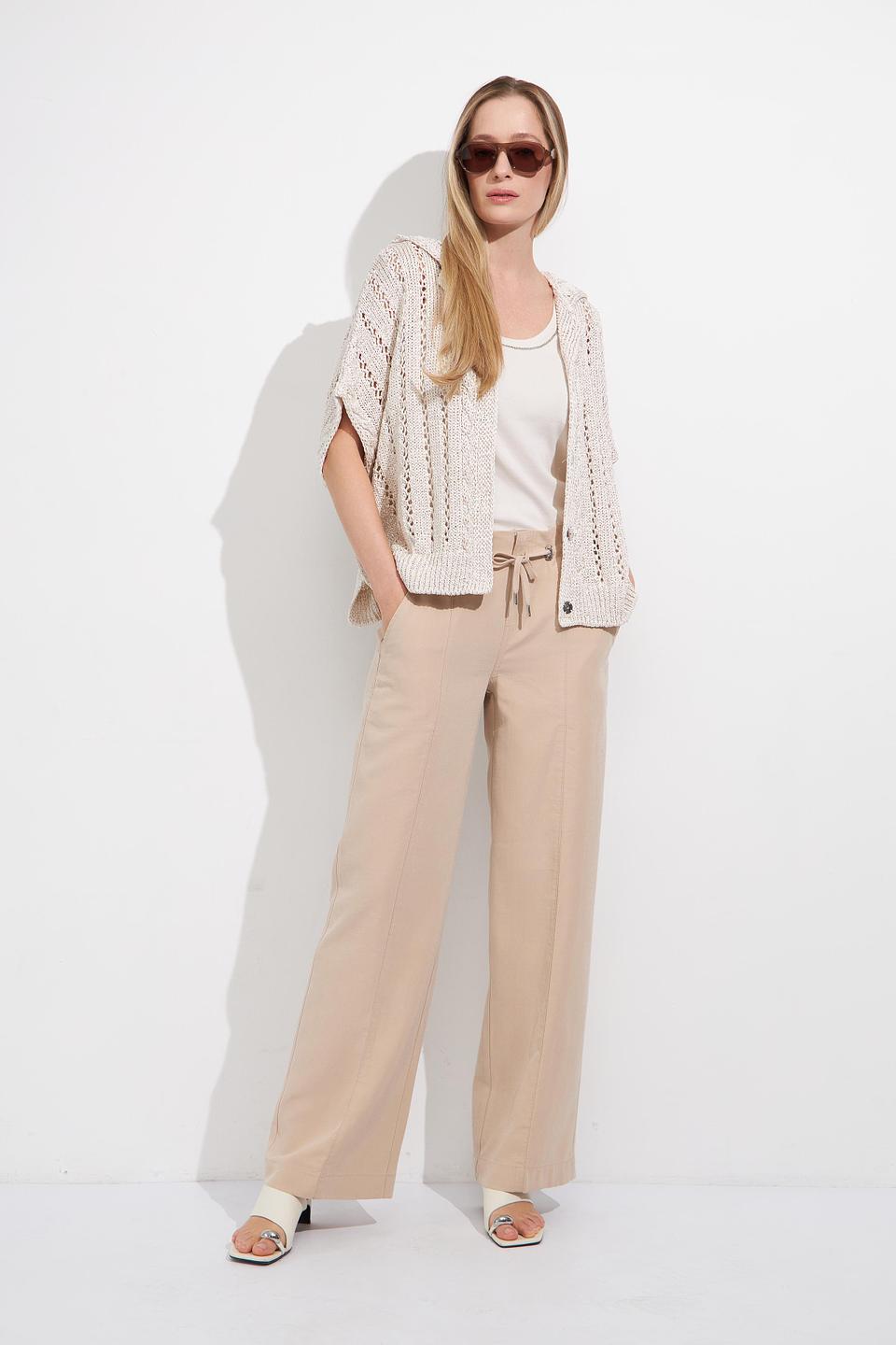 Жакет Monari с ажурной вязкой