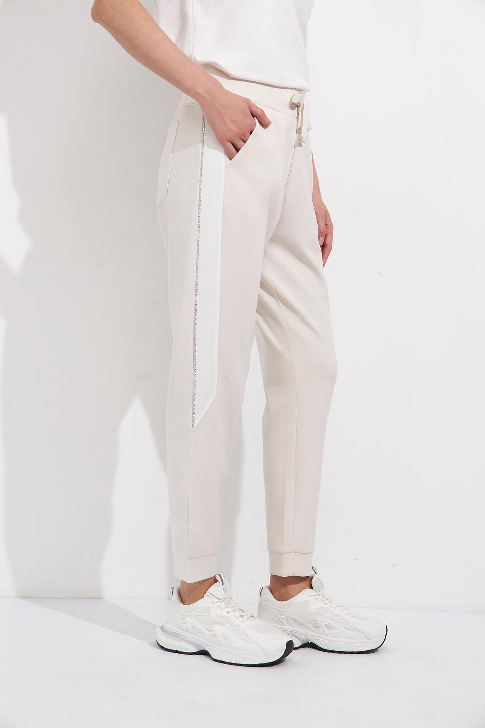 Брюки Monari бежевые с манжетами