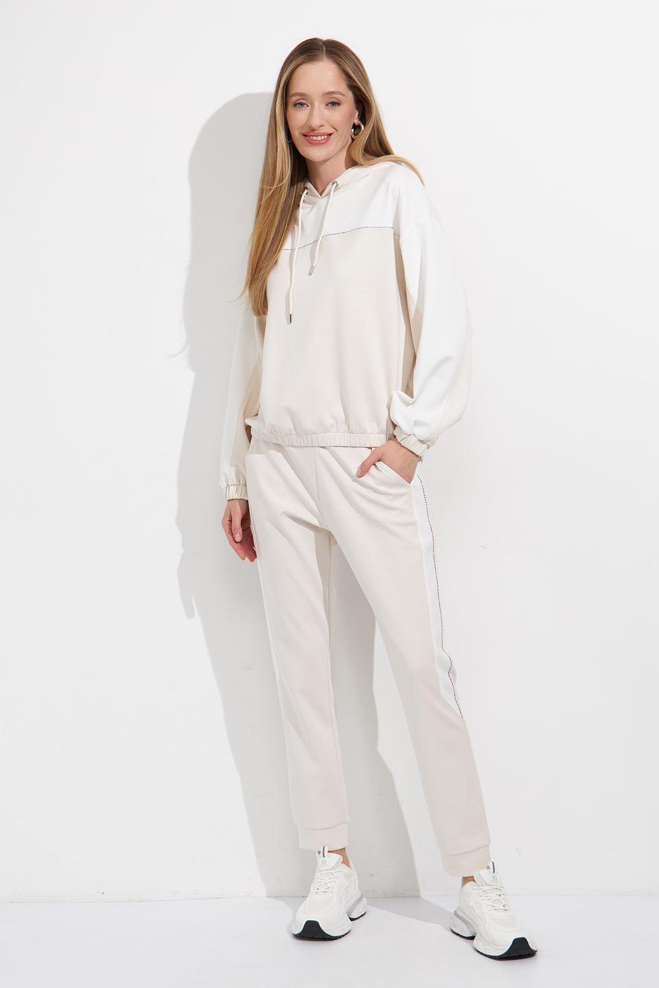 Пуловер Monari с капюшоном бежевый