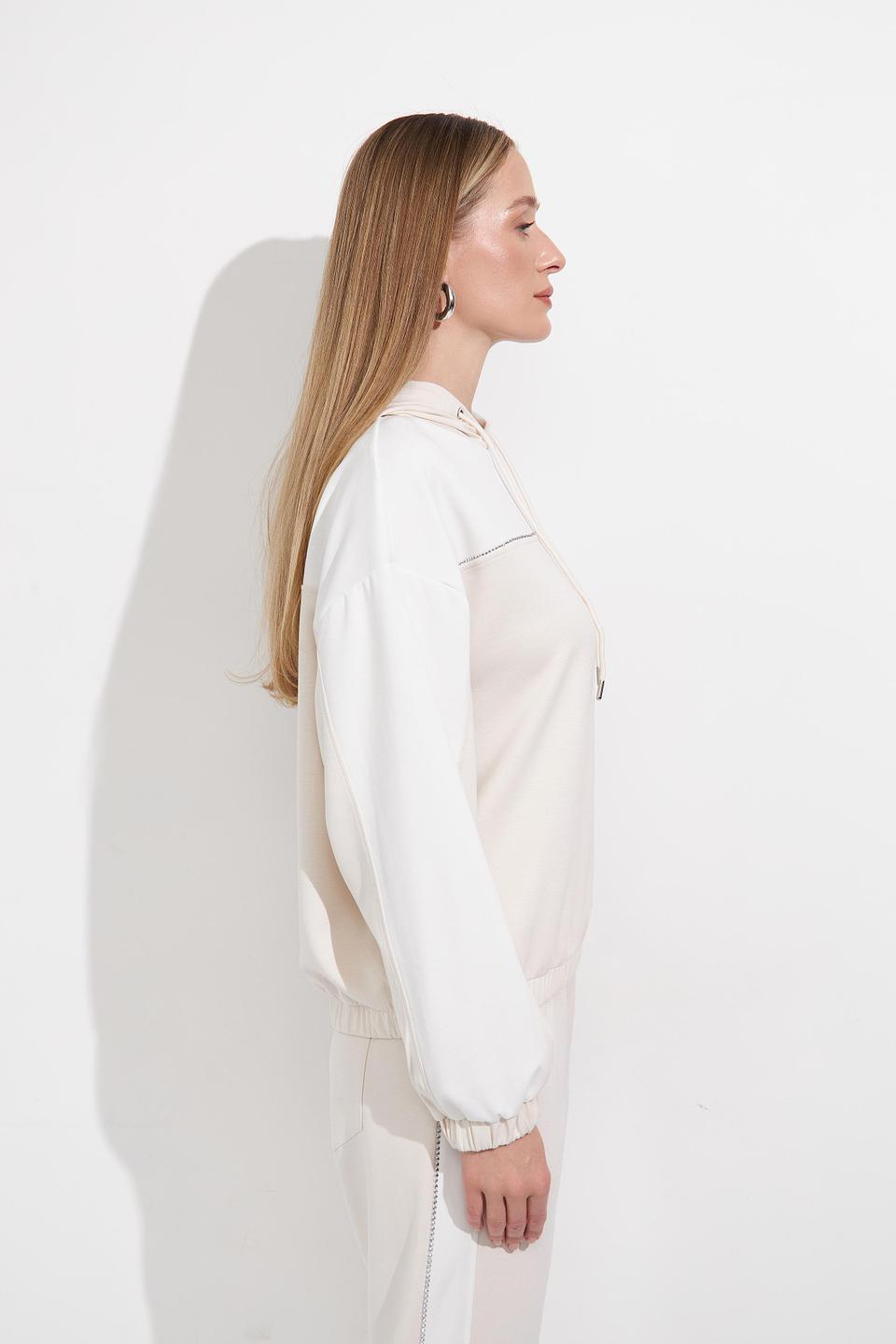 Пуловер Monari с капюшоном бежевый