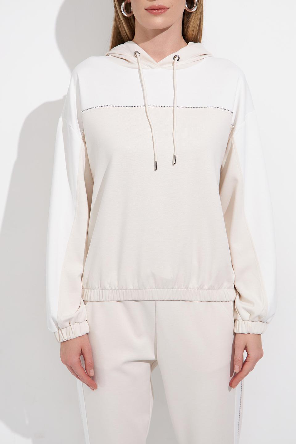 Пуловер Monari с капюшоном бежевый