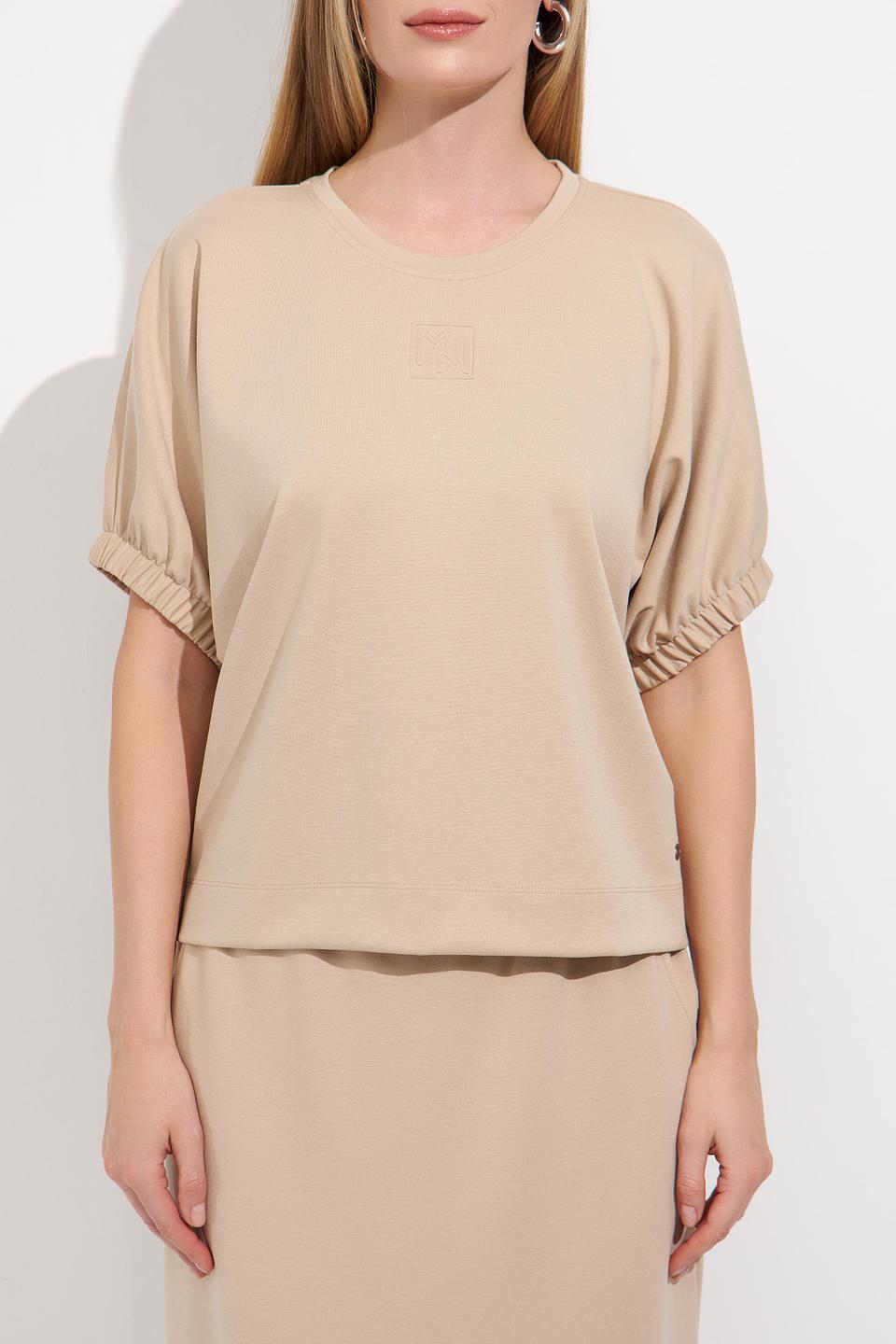 Пуловер Monari бежевый с рукавами-фонариками