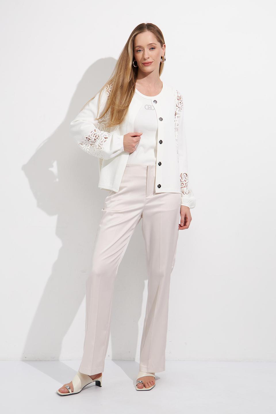 Жакет Monari с кружевом белый