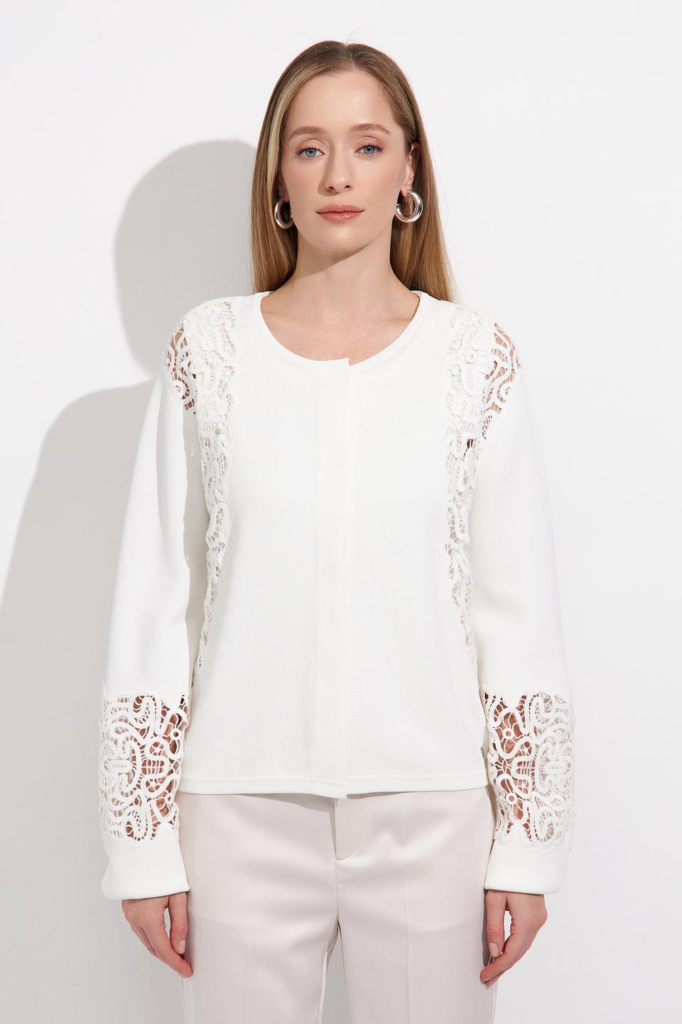 Жакет Monari с кружевом белый