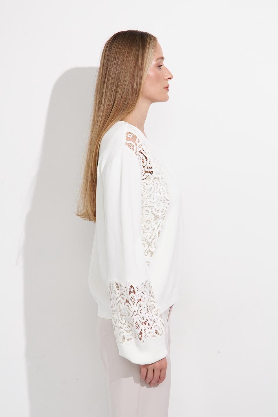 Жакет Monari с кружевом белый