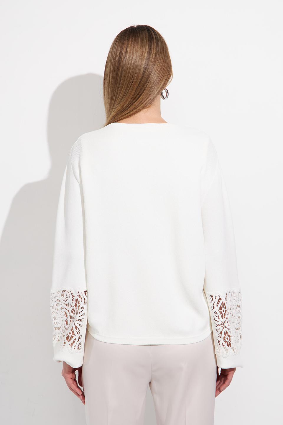 Жакет Monari с кружевом белый