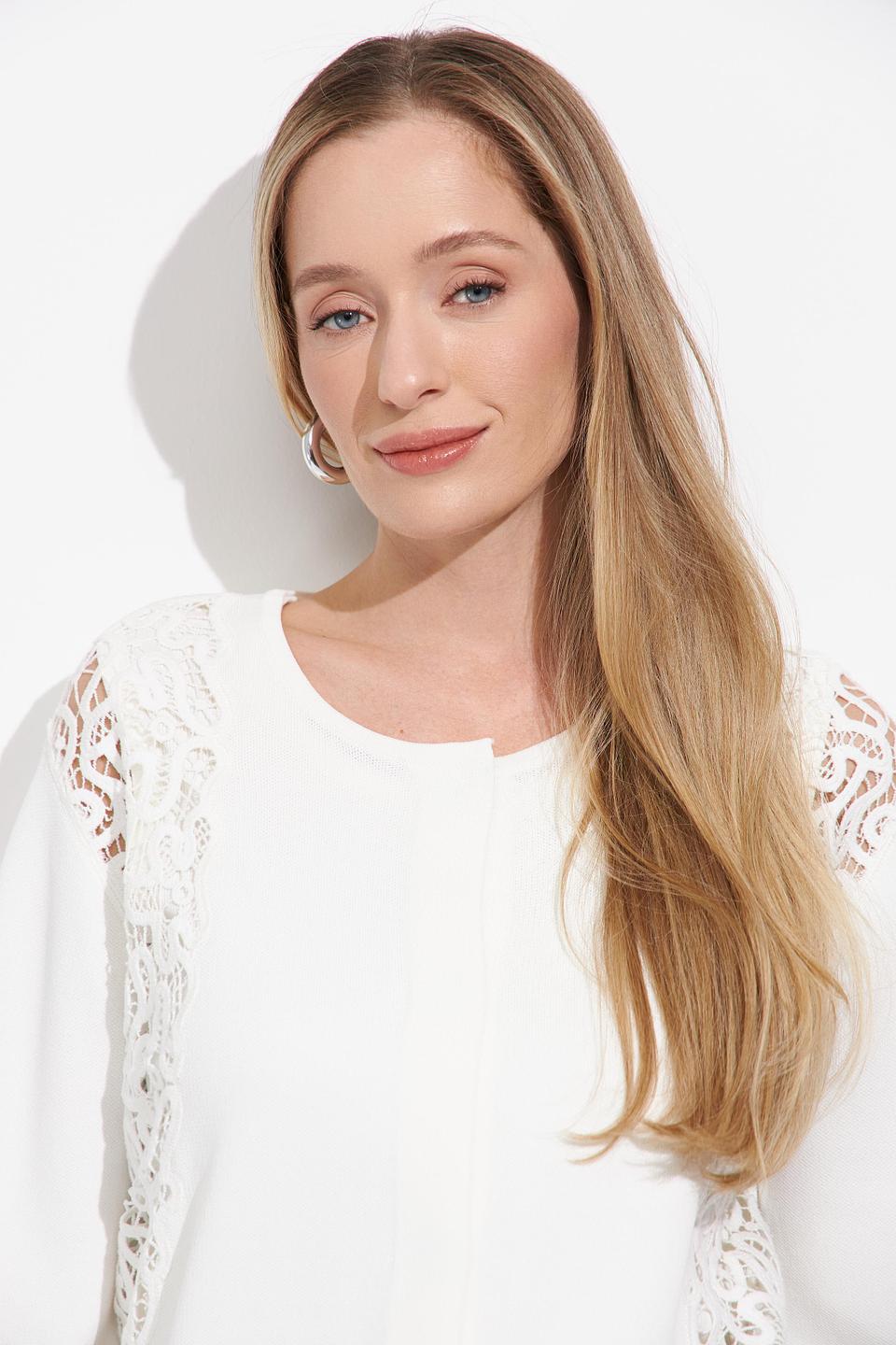 Жакет Monari с кружевом белый