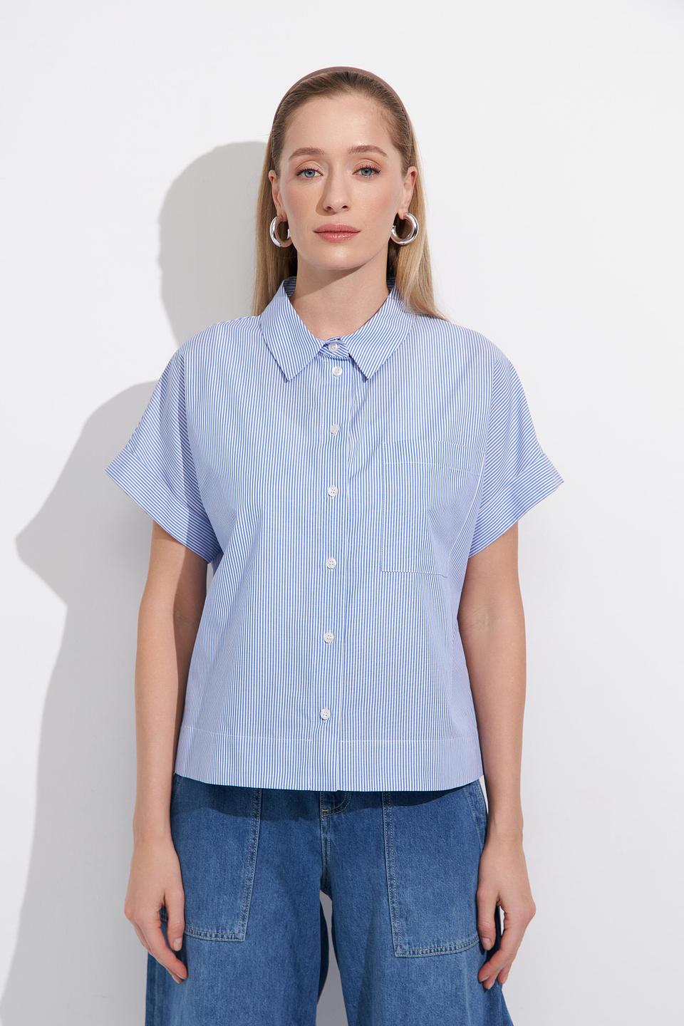 Блуза Ten ways to be в полоску голубую