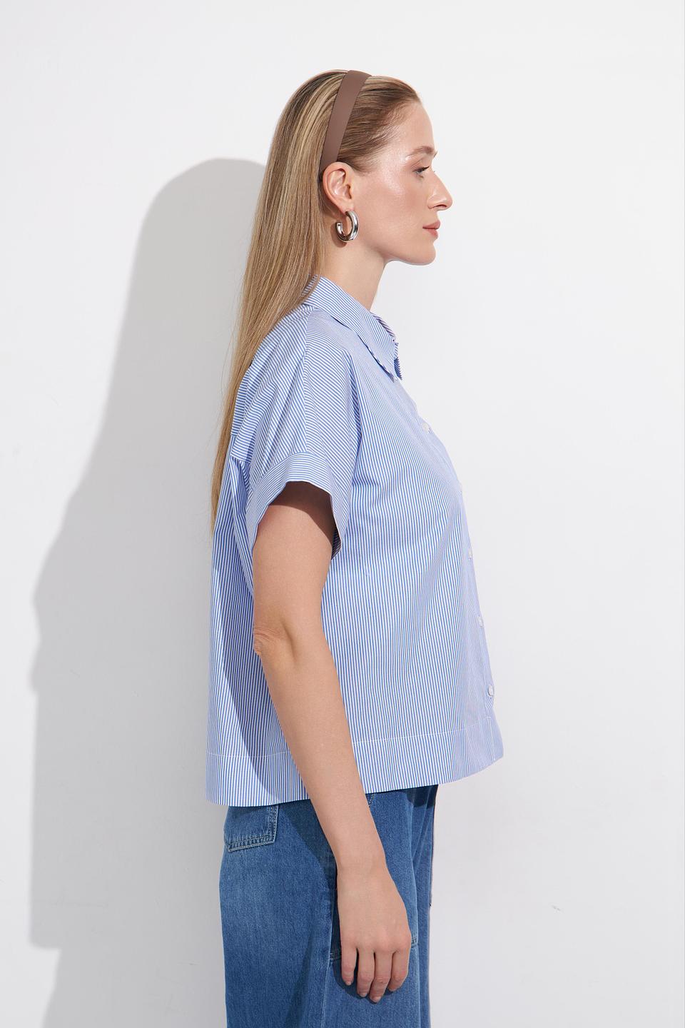 Блуза Ten ways to be в полоску голубую