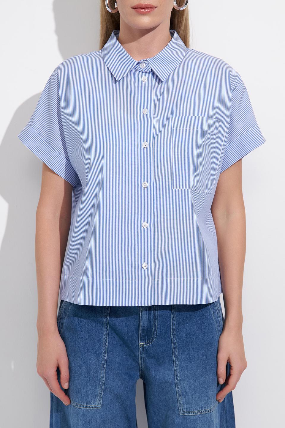 Блуза Ten ways to be в полоску голубую