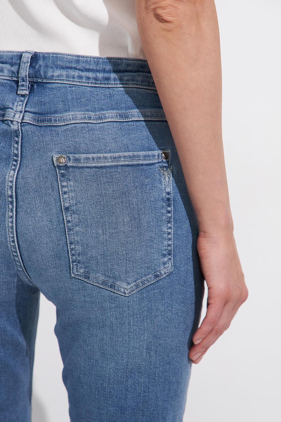 Бриджи Monari с потертостями голубые