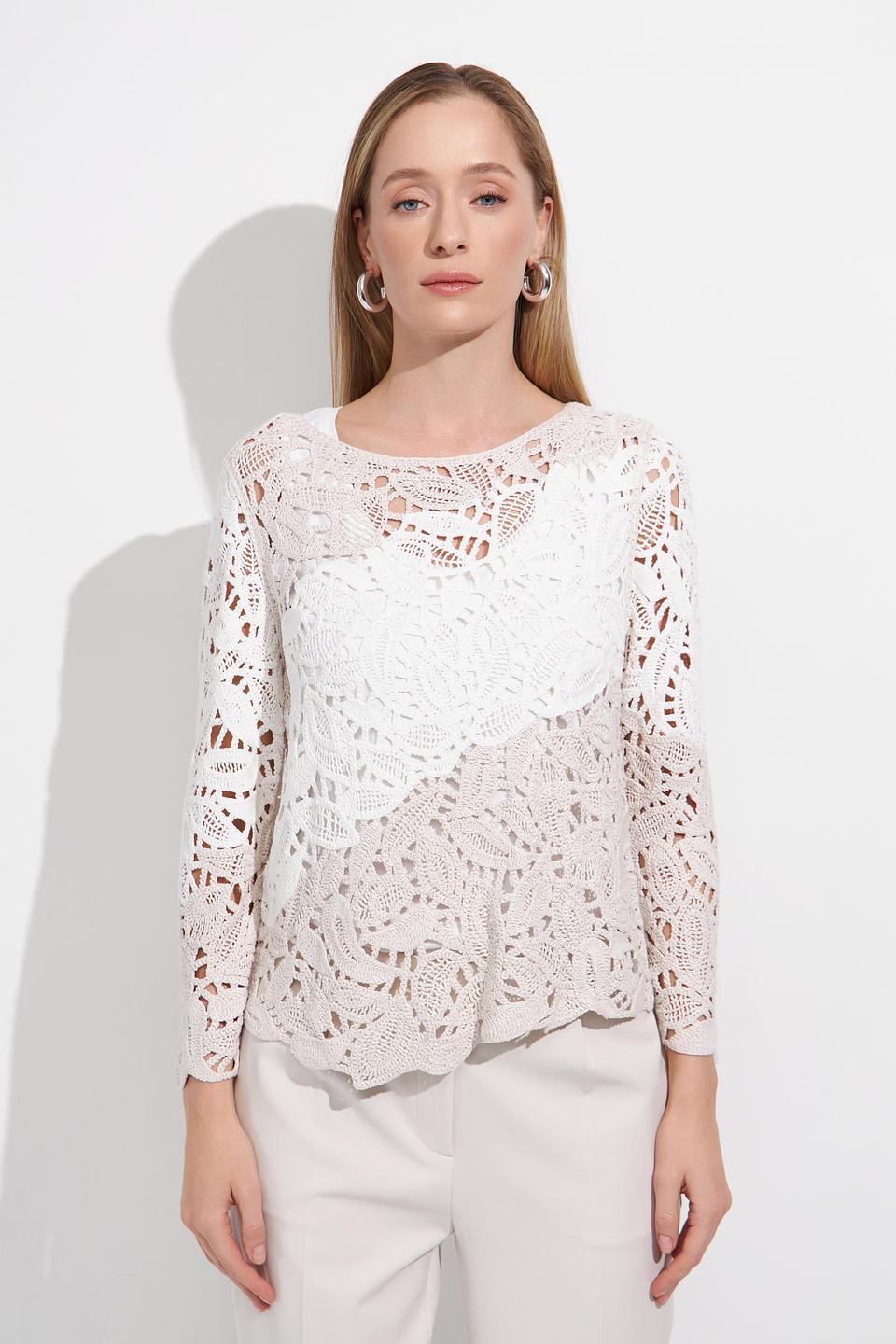 Пуловер Monari кружевной белый