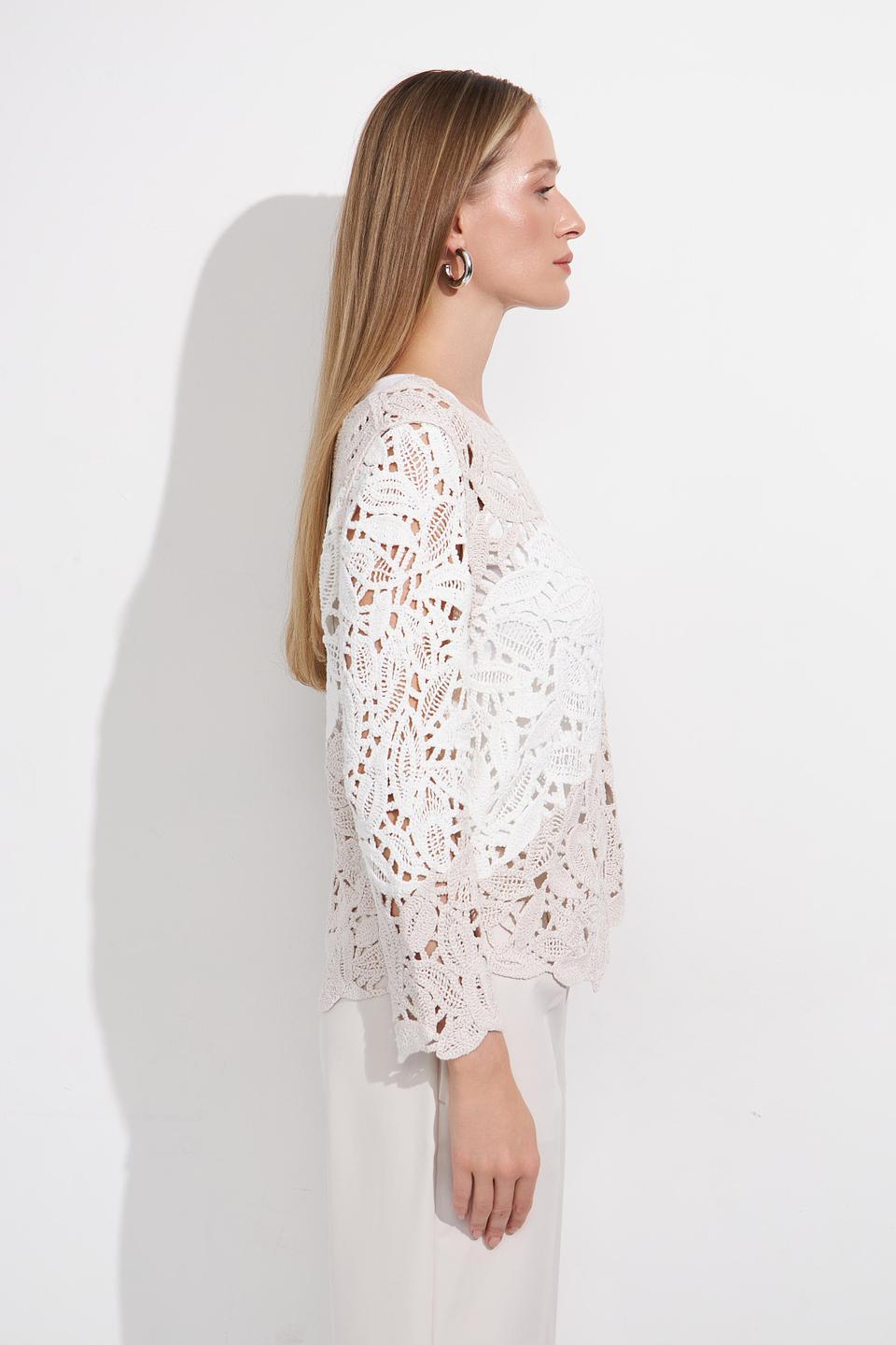 Пуловер Monari кружевной белый