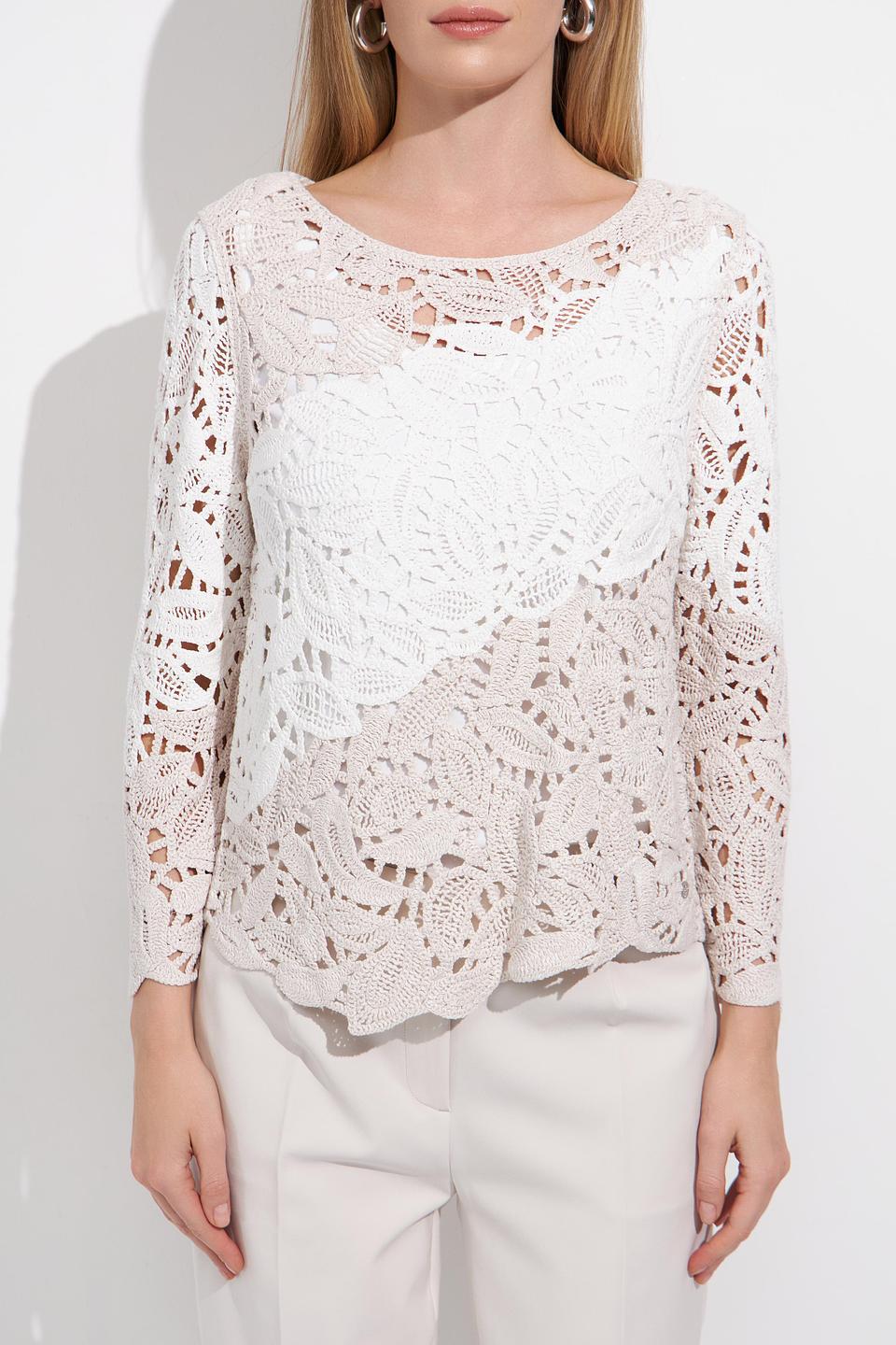 Пуловер Monari кружевной белый