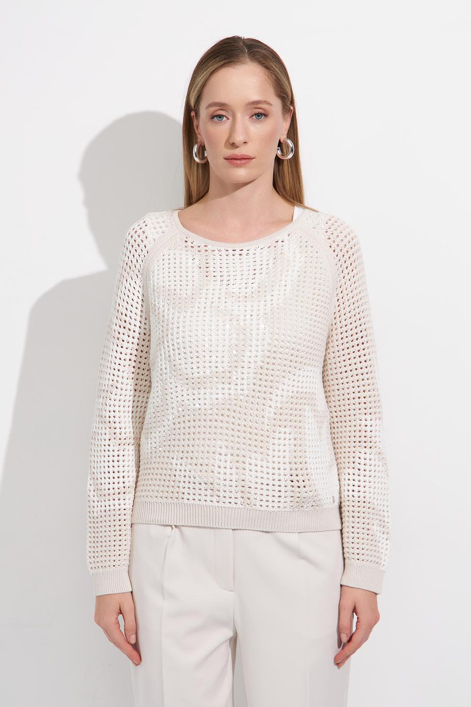 Пуловер Monari ажурный бежевый