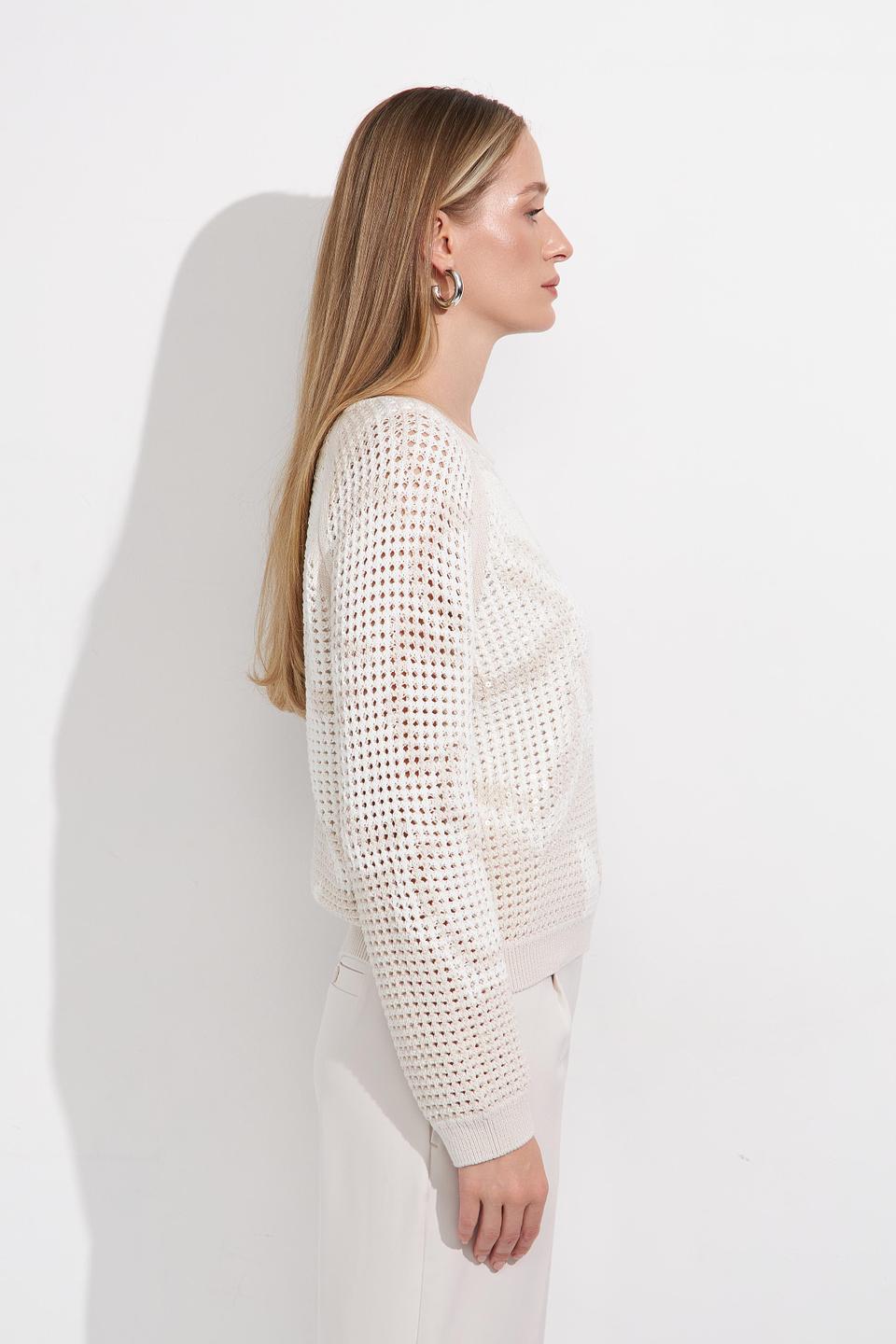 Пуловер Monari ажурный бежевый